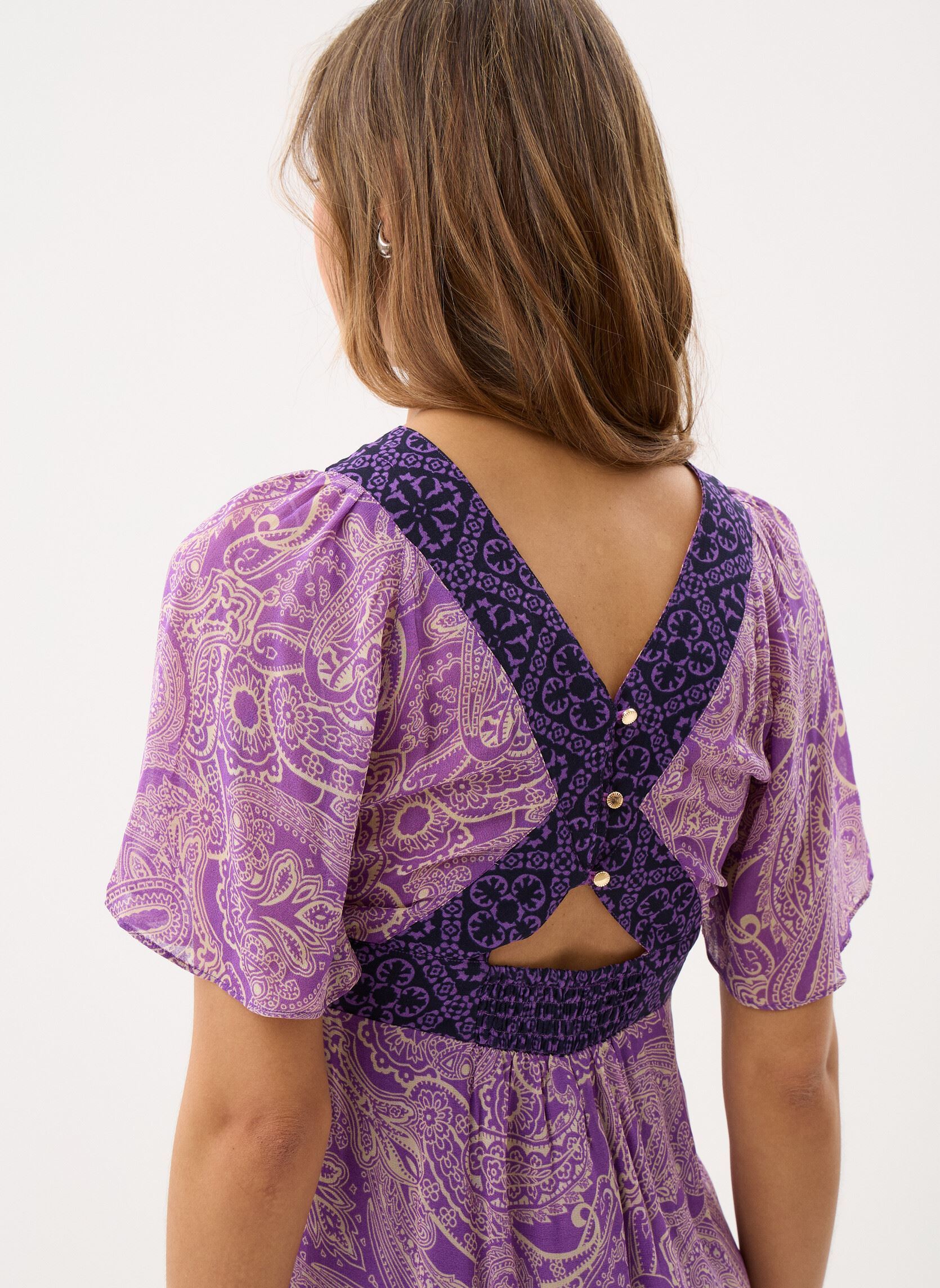 Robes longues FL-RO-FLEURI-A femme multicolore La Fée Maraboutée Robes longues FL-RO-FLEURI-A femme multicolore Pensee