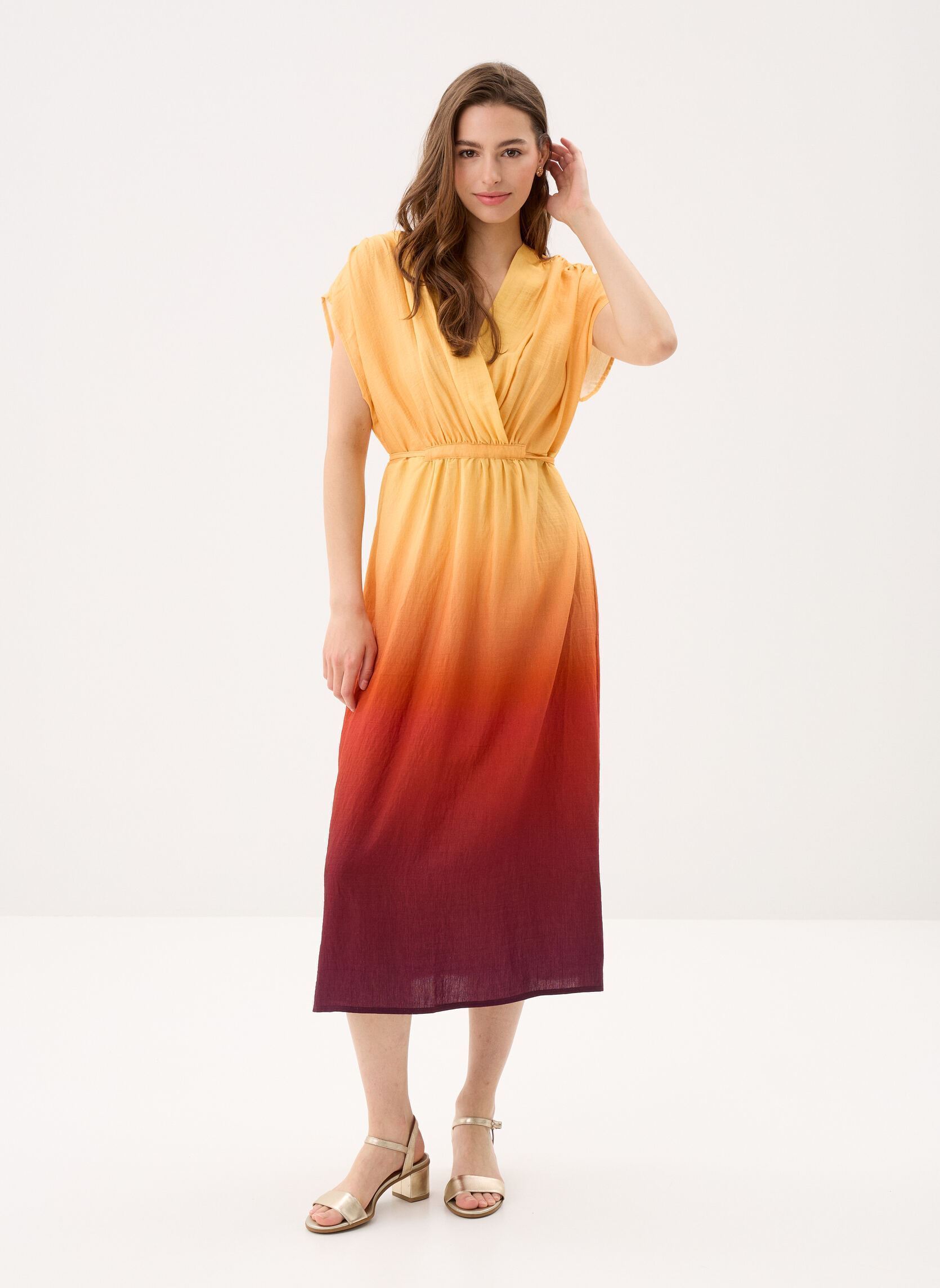 Robes longues FL-RO-FRAMAO-B femme multicolore La Fée Maraboutée Robes longues FL-RO-FRAMAO-B femme multicolore Jaune/Mahogany