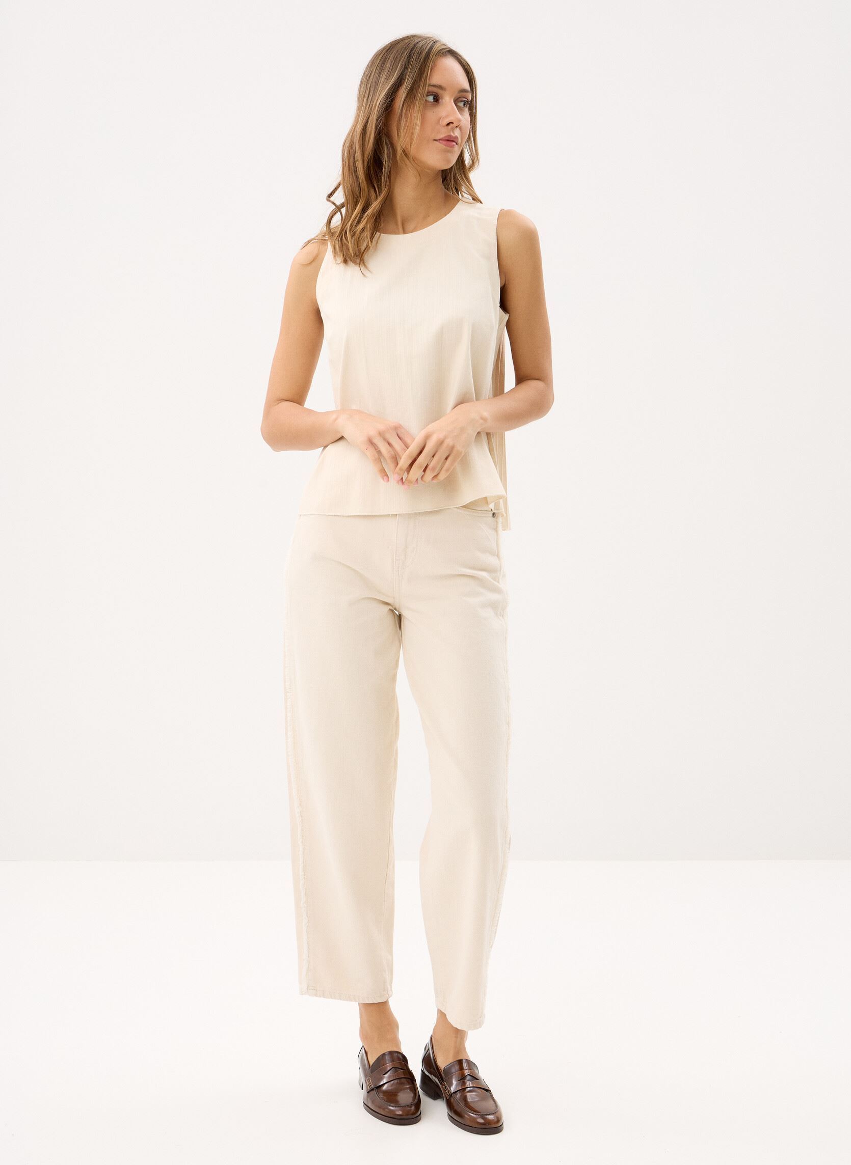 Tops FL-TO-DENZIL-C femme beige La Fée Maraboutée Tops FL-TO-DENZIL-C femme beige Ecru