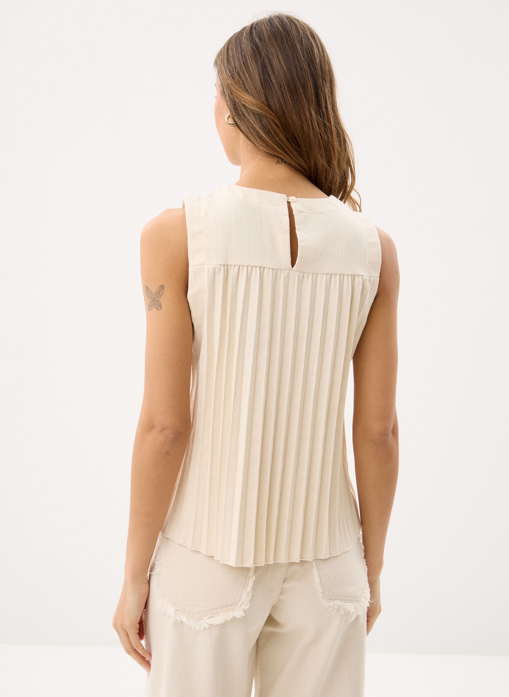 Tops FL-TO-DENZIL-C femme beige La Fée Maraboutée Tops FL-TO-DENZIL-C femme beige Ecru