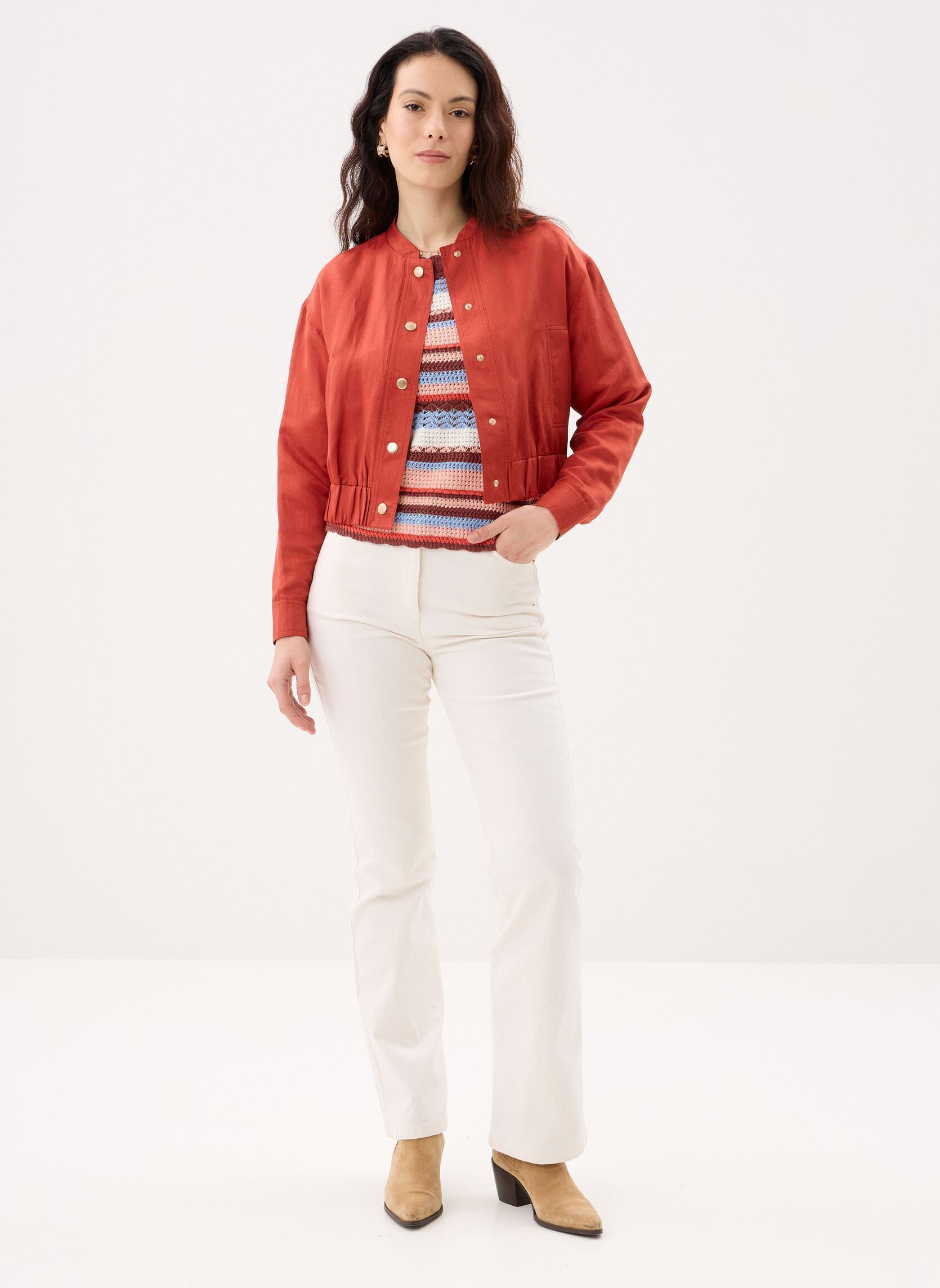 Jacken FL-VE-FABOU-I damen orange La Fée Maraboutée Jacken FL-VE-FABOU-I damen orange Brique