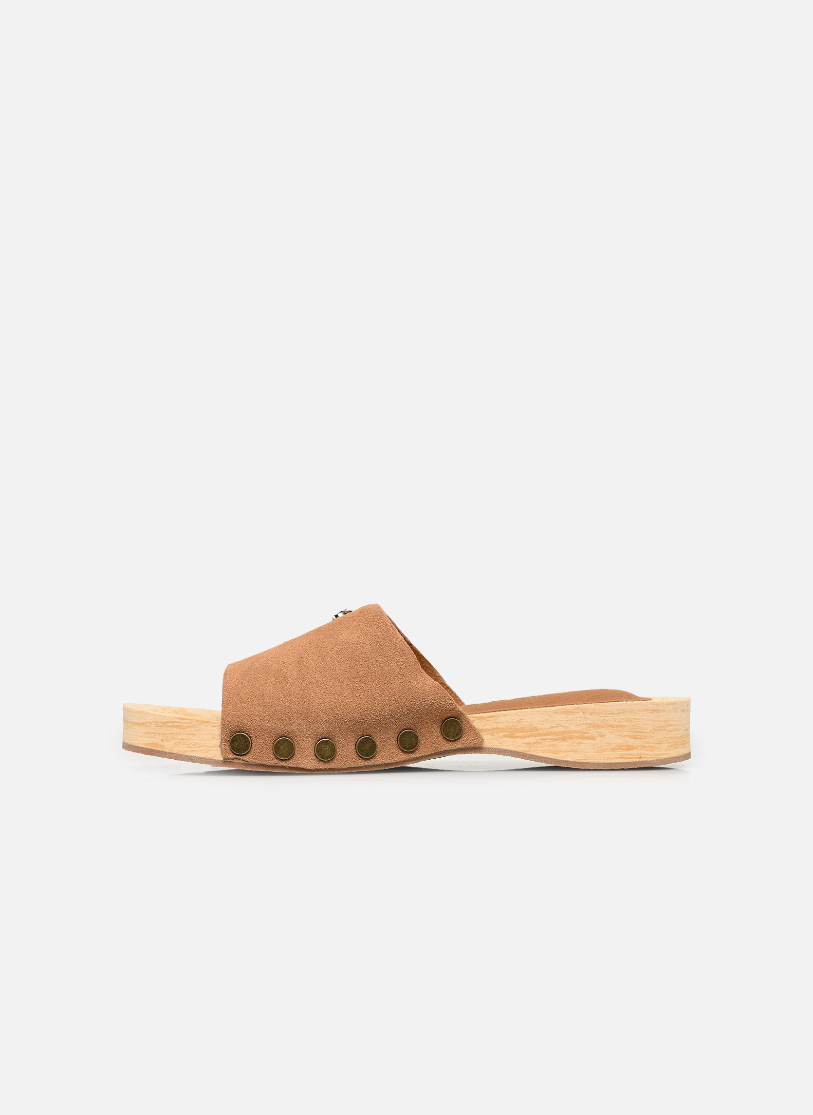 Pantoletten Cow suede clog damen braun Colors of California Pantoletten Cow suede clog damen braun TAN