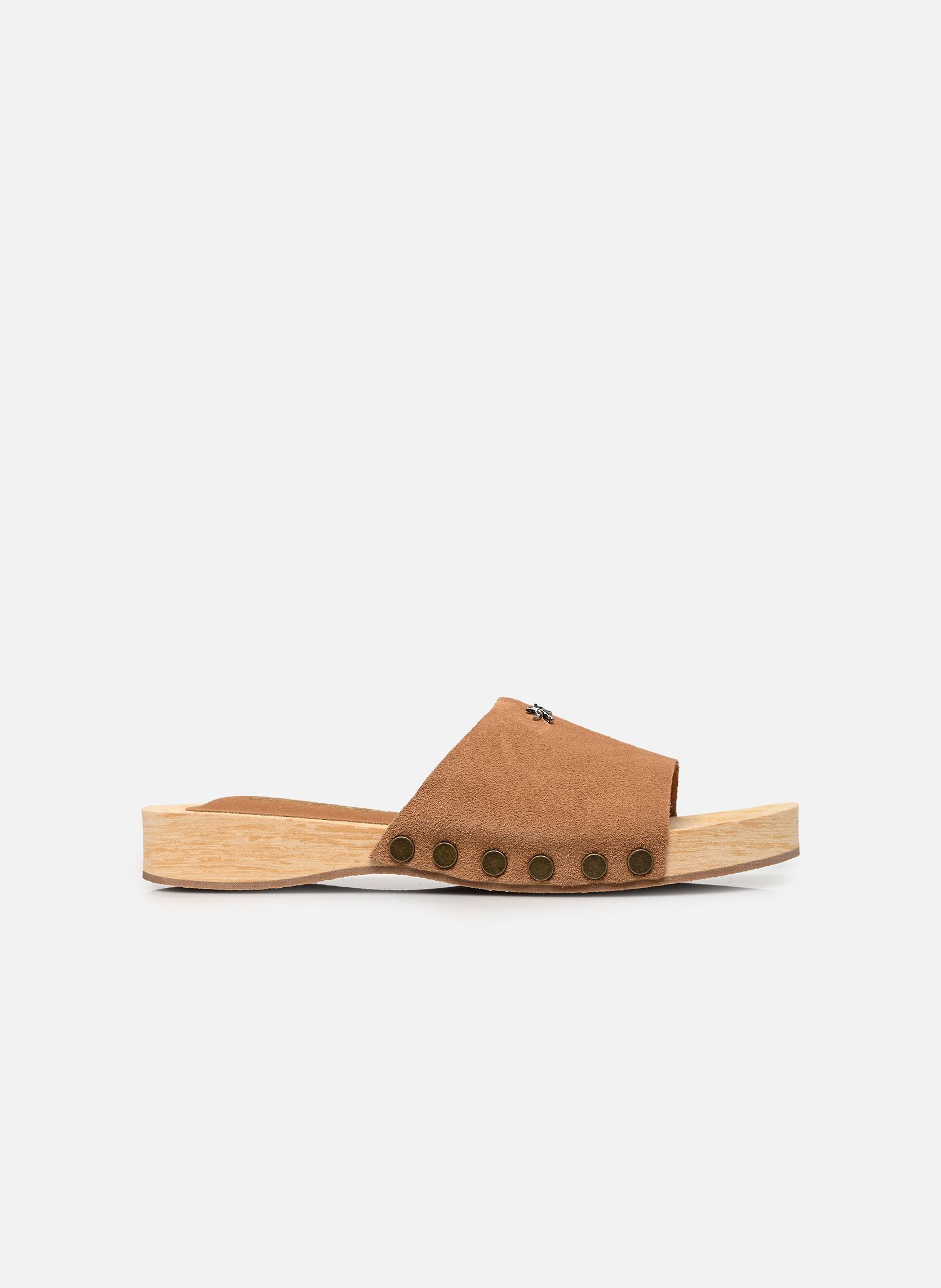 Pantoletten Cow suede clog damen braun Colors of California Pantoletten Cow suede clog damen braun TAN