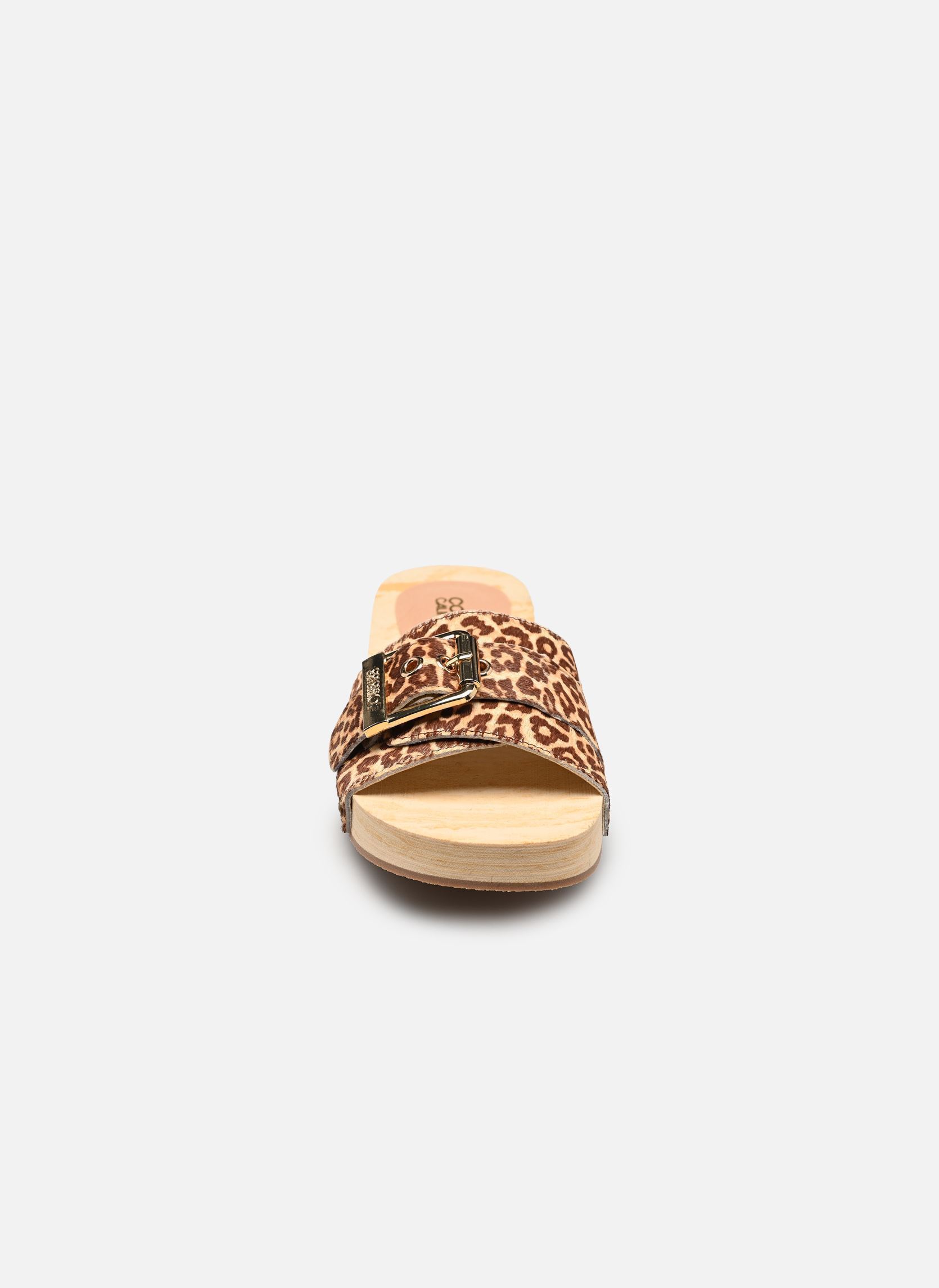 Pantoletten Cowhide clog damen braun Colors of California Pantoletten Cowhide clog damen braun LEOPARD