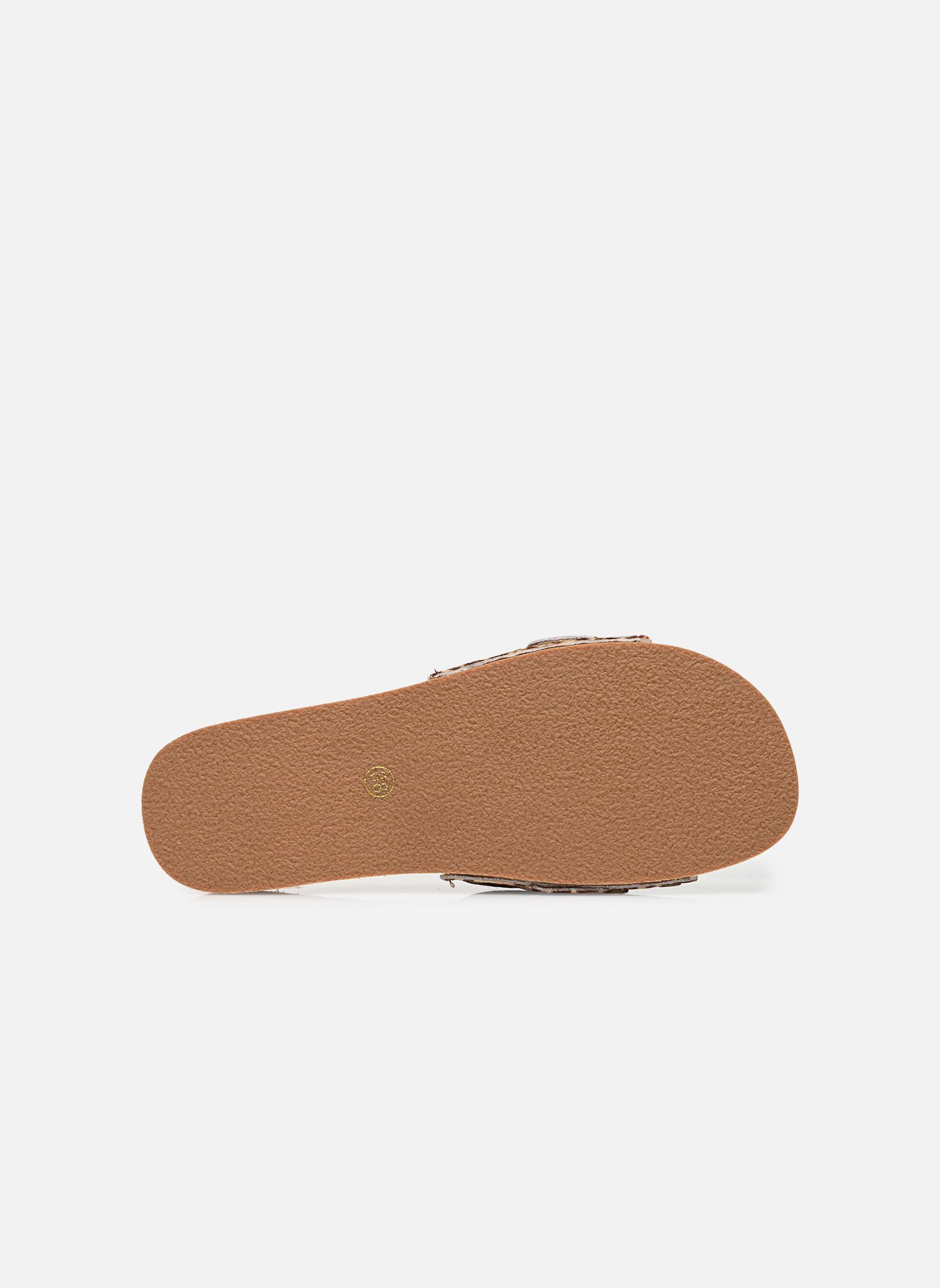 Pantoletten Cowhide clog damen braun Colors of California Pantoletten Cowhide clog damen braun LEOPARD