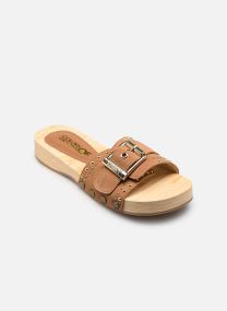 Mules Cow suede clog with studs femme noir
