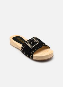 Mules Cow suede clog with studs femme noir