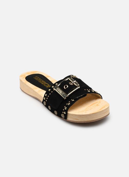 Colors of California Pantoletten Cow suede clog with studs damen schwarz