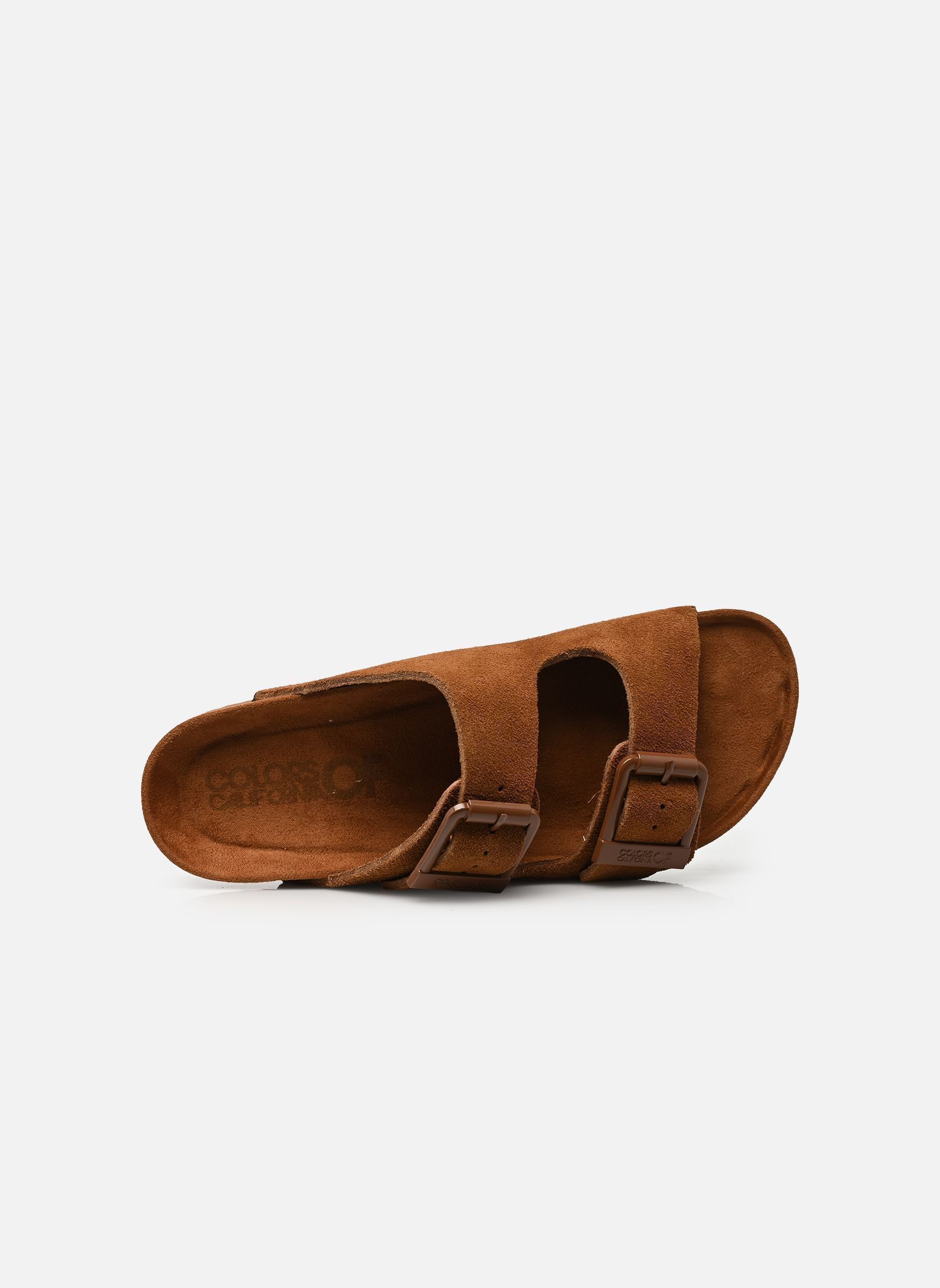 Pantoletten Monocolor suede sandal damen braun Colors of California Pantoletten Monocolor suede sandal damen braun TAN
