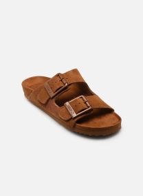 Pantoletten Monocolor suede sandal damen beige