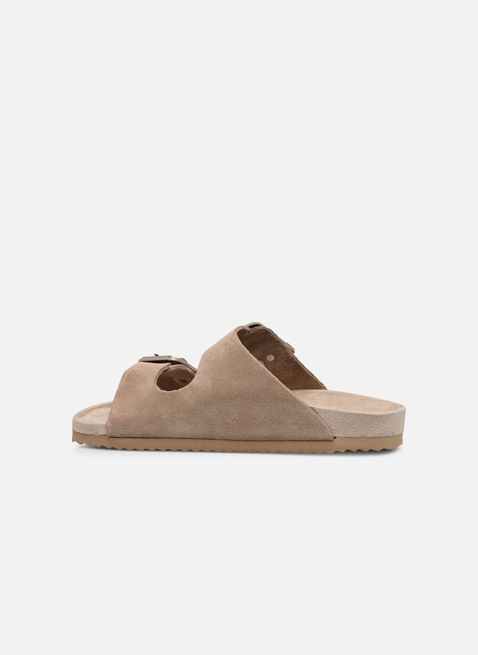 Pantoletten Monocolor suede sandal damen beige Colors of California Pantoletten Monocolor suede sandal damen beige MUD