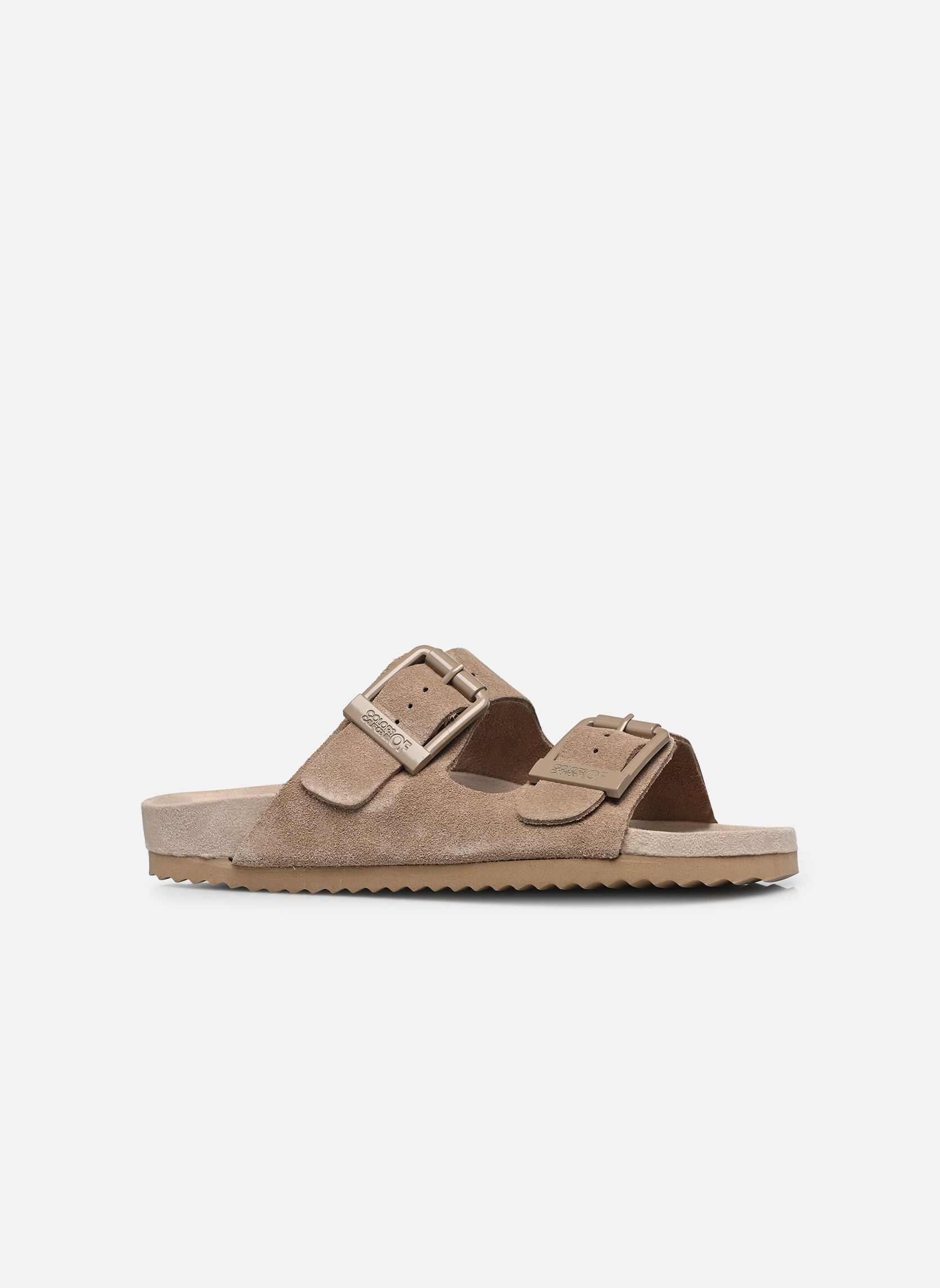 Pantoletten Monocolor suede sandal damen beige Colors of California Pantoletten Monocolor suede sandal damen beige MUD