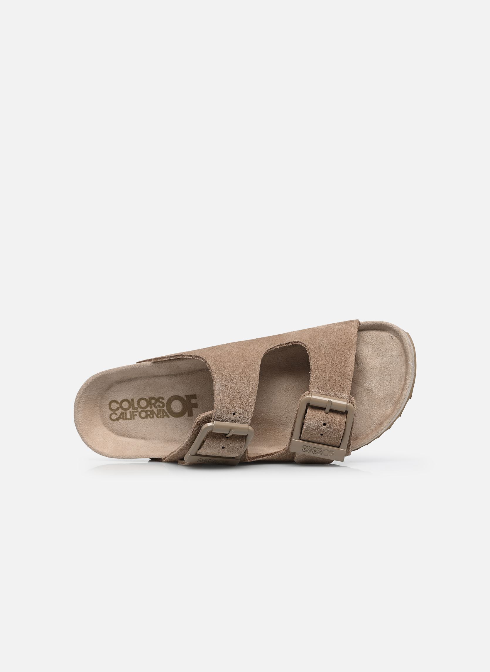 Pantoletten Monocolor suede sandal damen beige Colors of California Pantoletten Monocolor suede sandal damen beige MUD