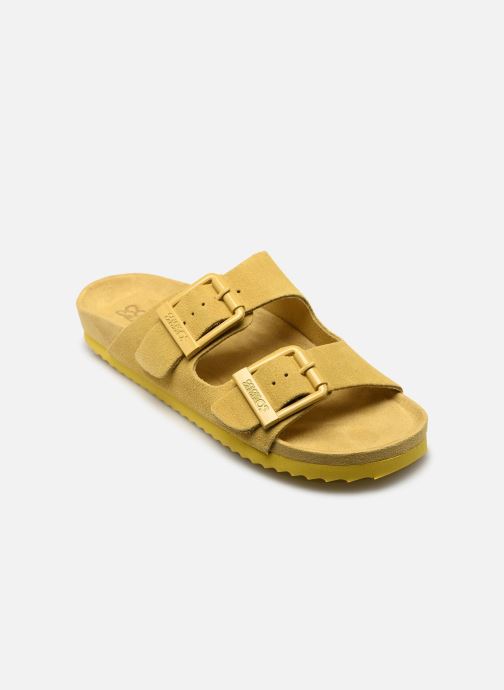 Colors of California Mules Monocolor suede sandal femme jaune