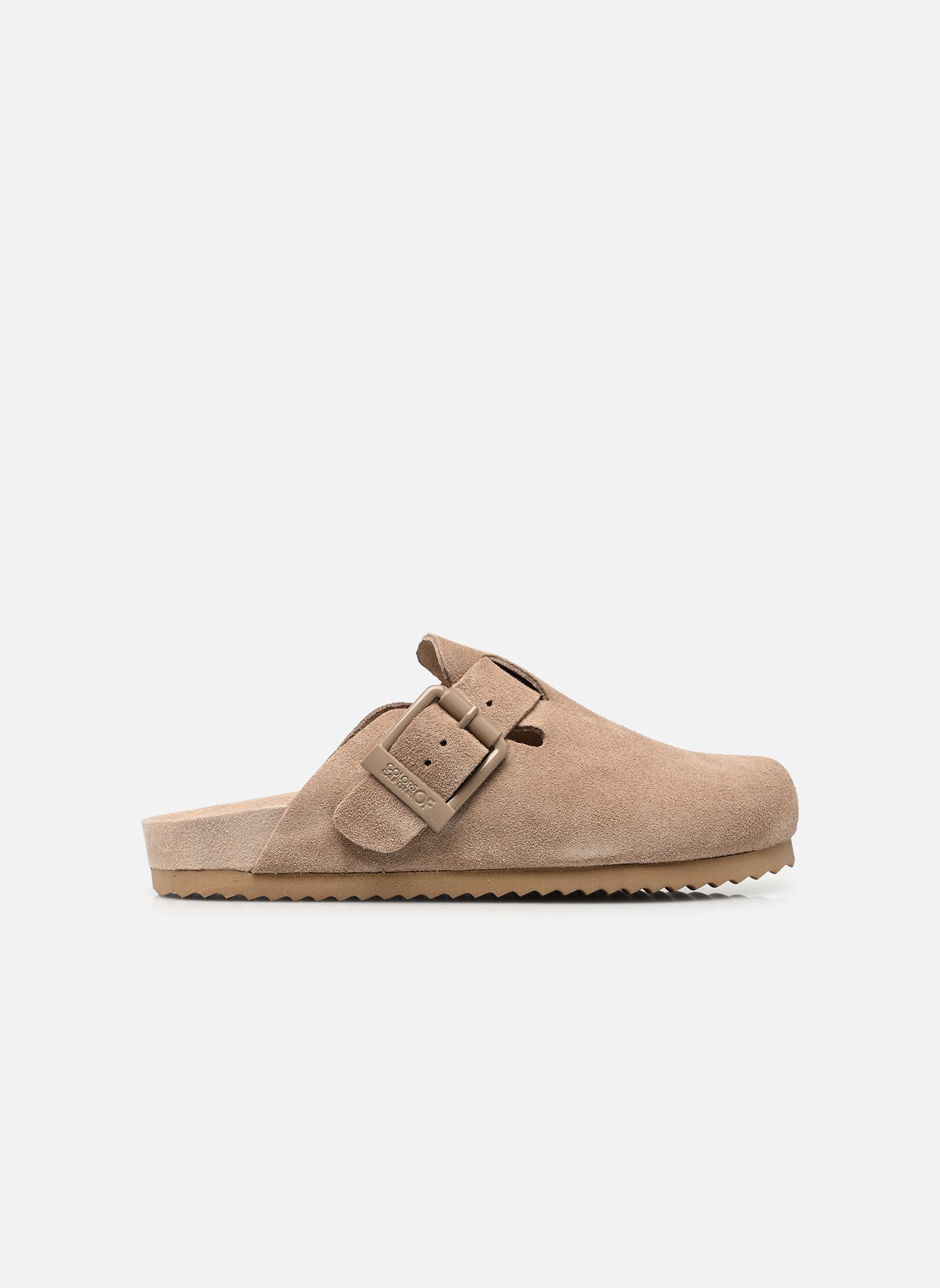 Mules Monocolor suede sabot femme beige Colors of California Mules Monocolor suede sabot femme beige MUD