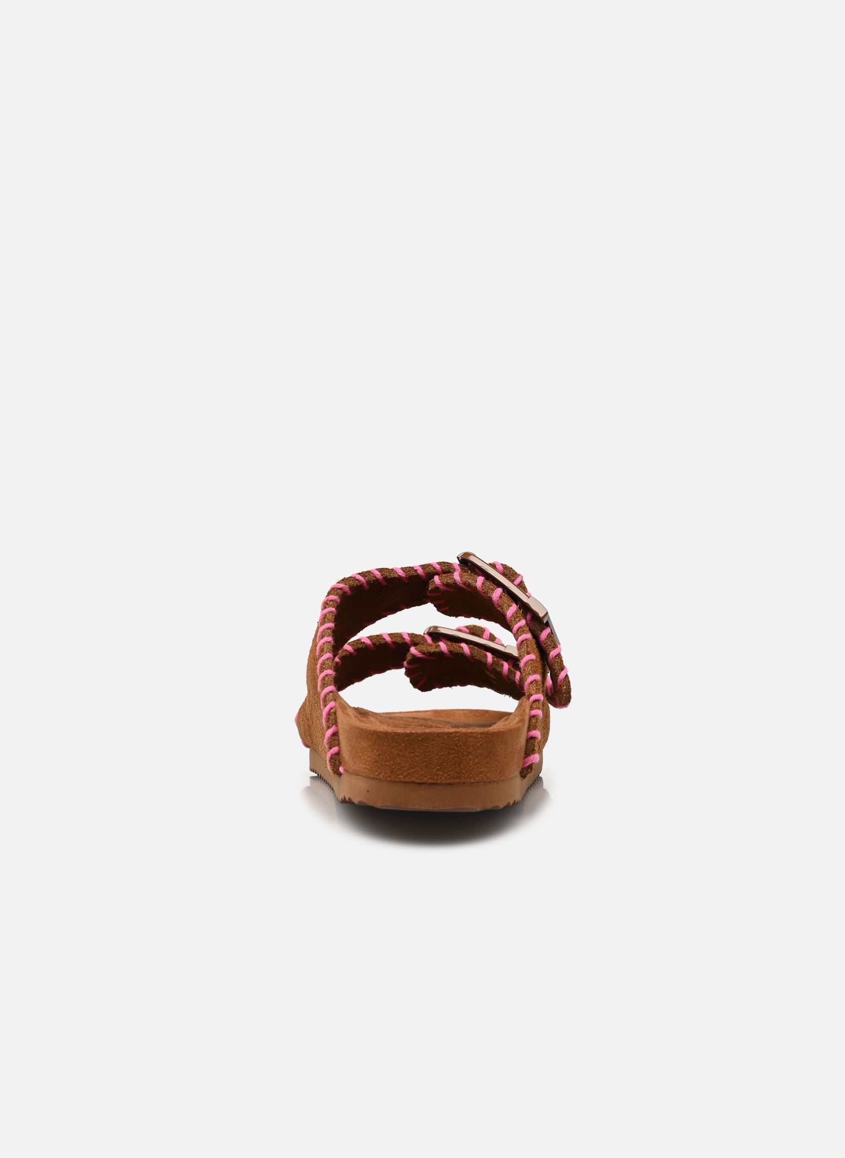 Pantoletten Suede sandal with stitchings damen braun Colors of California Pantoletten Suede sandal with stitchings damen braun TAN