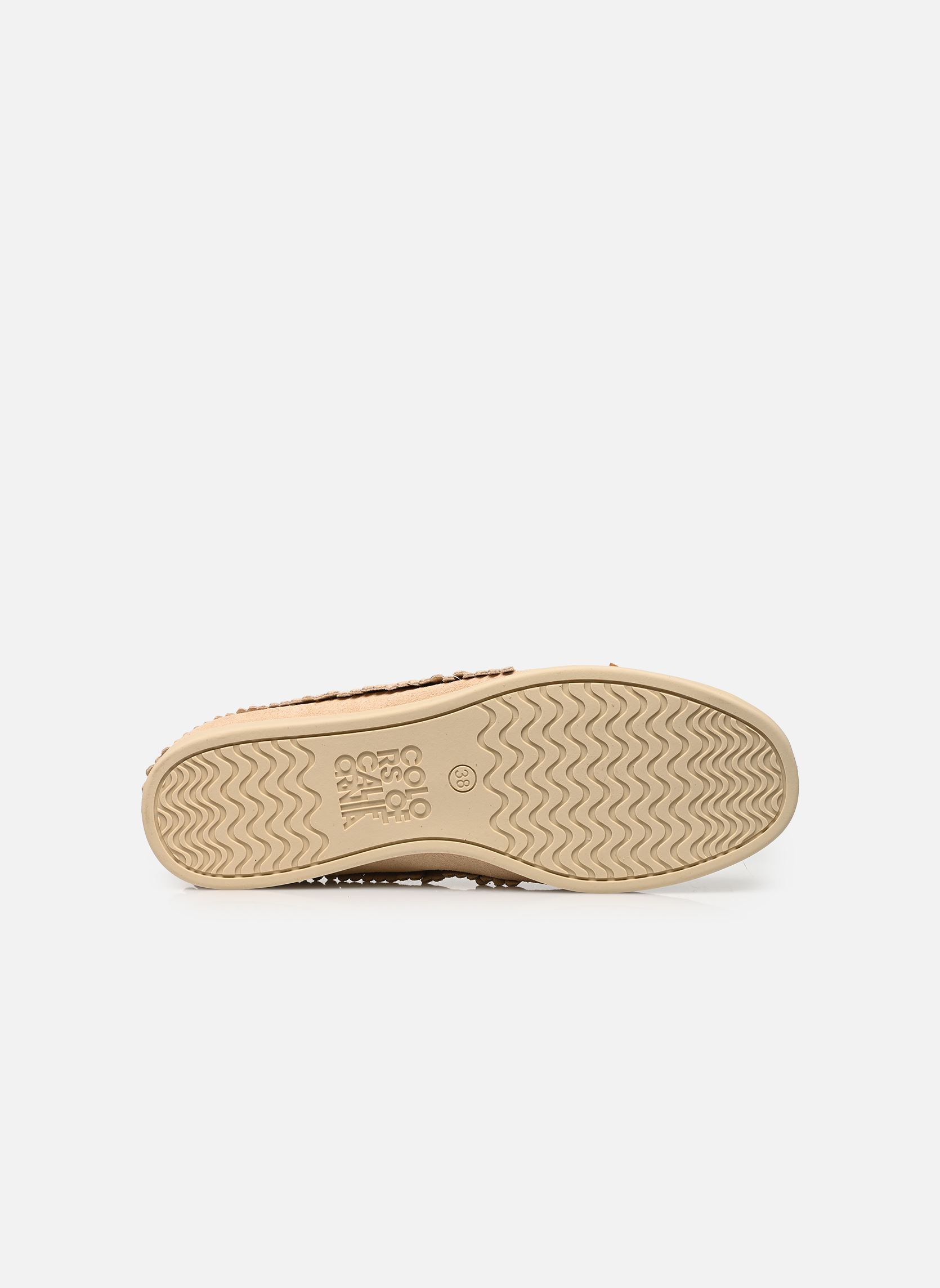 Loafer Cow suede sfringed boat shoe damen beige Colors of California Loafer Cow suede sfringed boat shoe damen beige WHITE