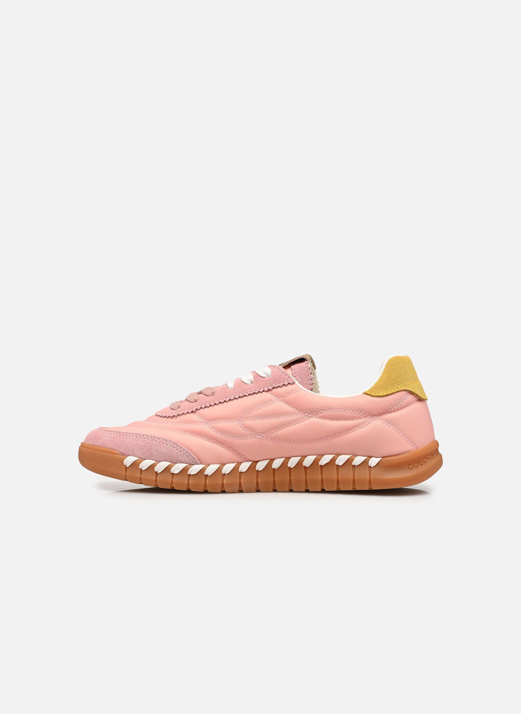 Baskets basses Monocolor stitching nylon snk femme rose Colors of California Baskets basses Monocolor stitching nylon snk femme rose ARANCIO