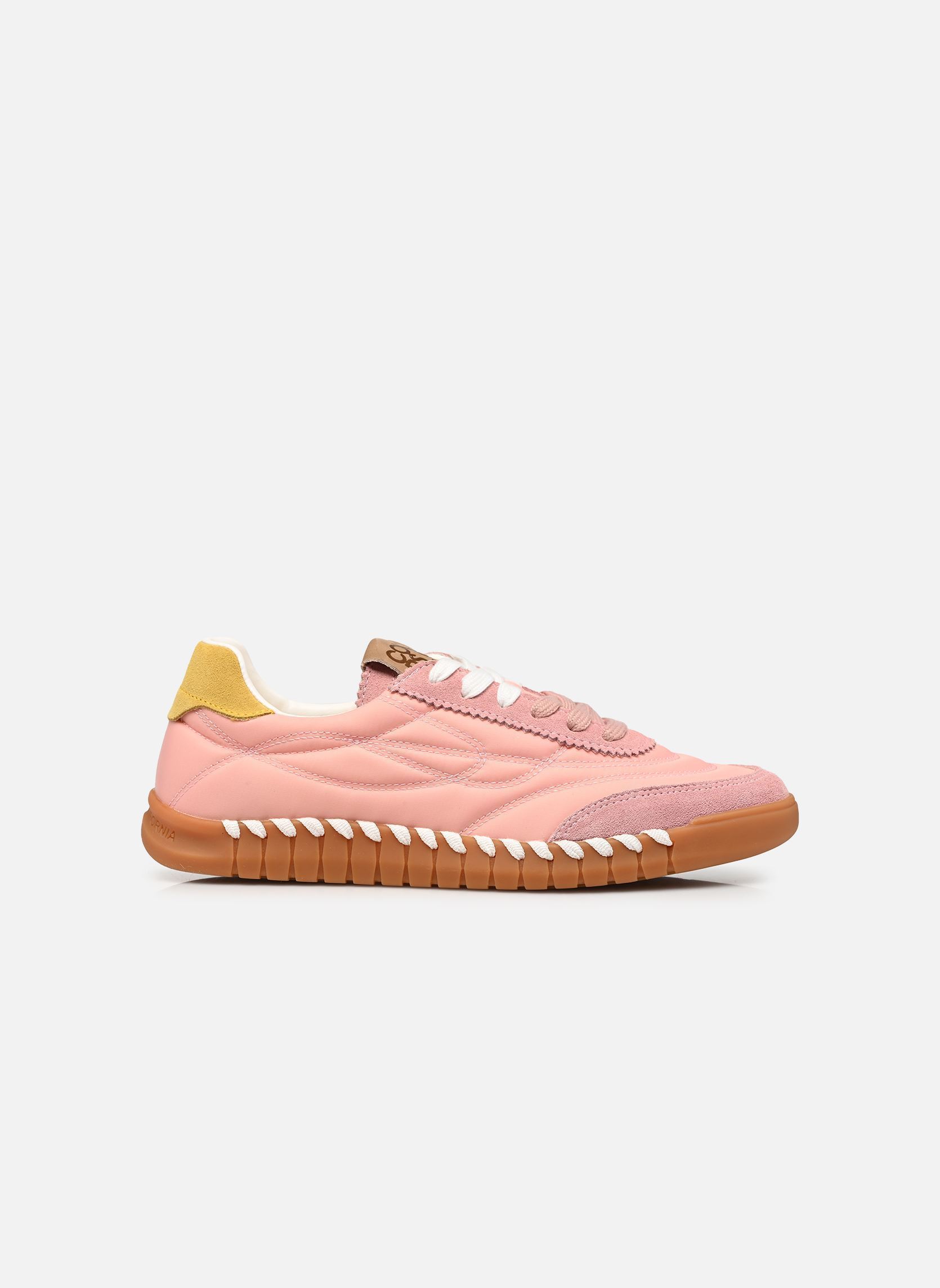 Baskets basses Monocolor stitching nylon snk femme rose Colors of California Baskets basses Monocolor stitching nylon snk femme rose ARANCIO
