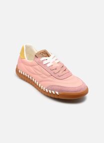 Baskets basses Monocolor stitching nylon snk femme rose