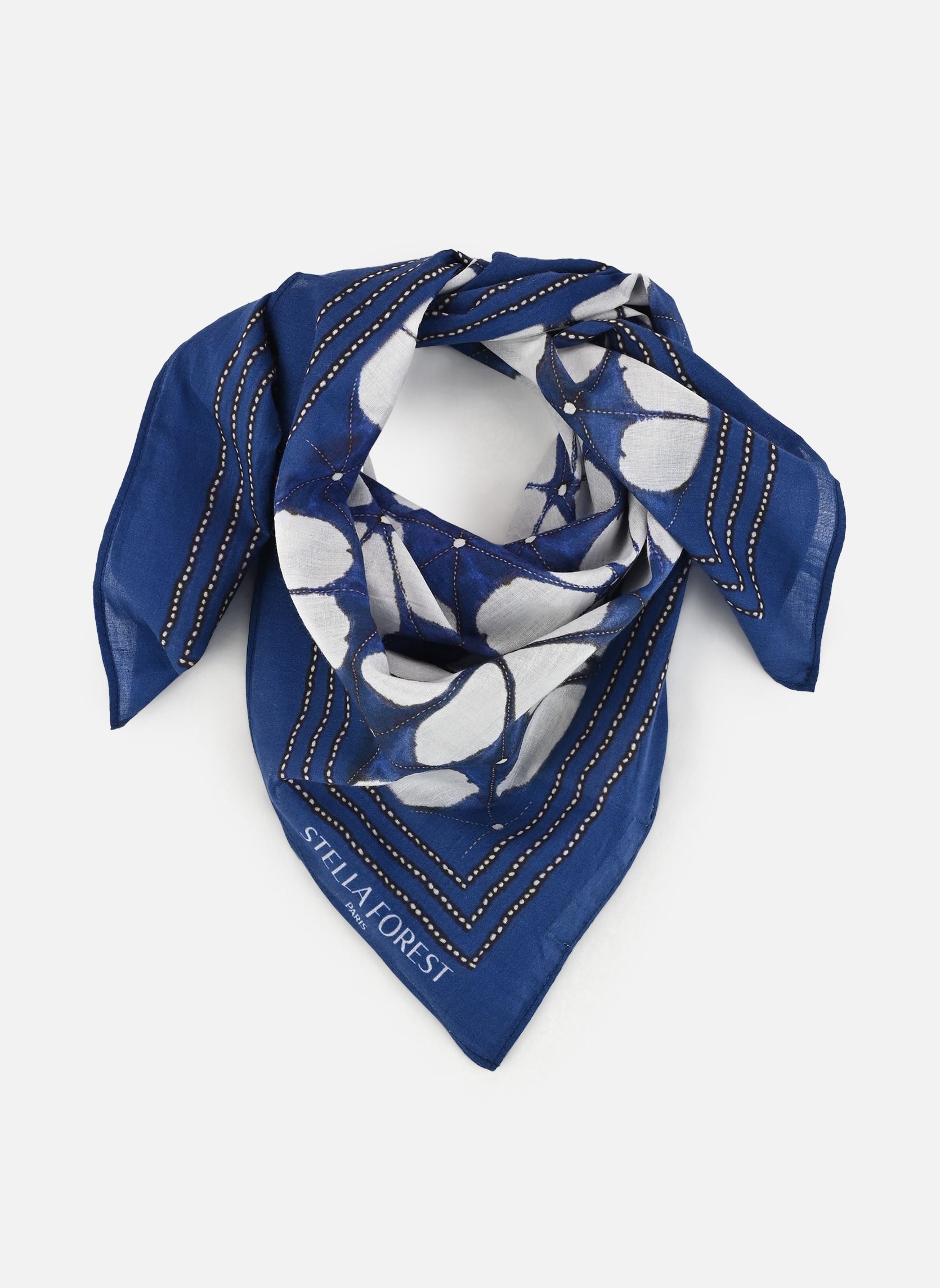 Halstücher 1 . Foulard Lotus damen blau Stella Forest Halstücher 1 . Foulard Lotus damen blau Indigo