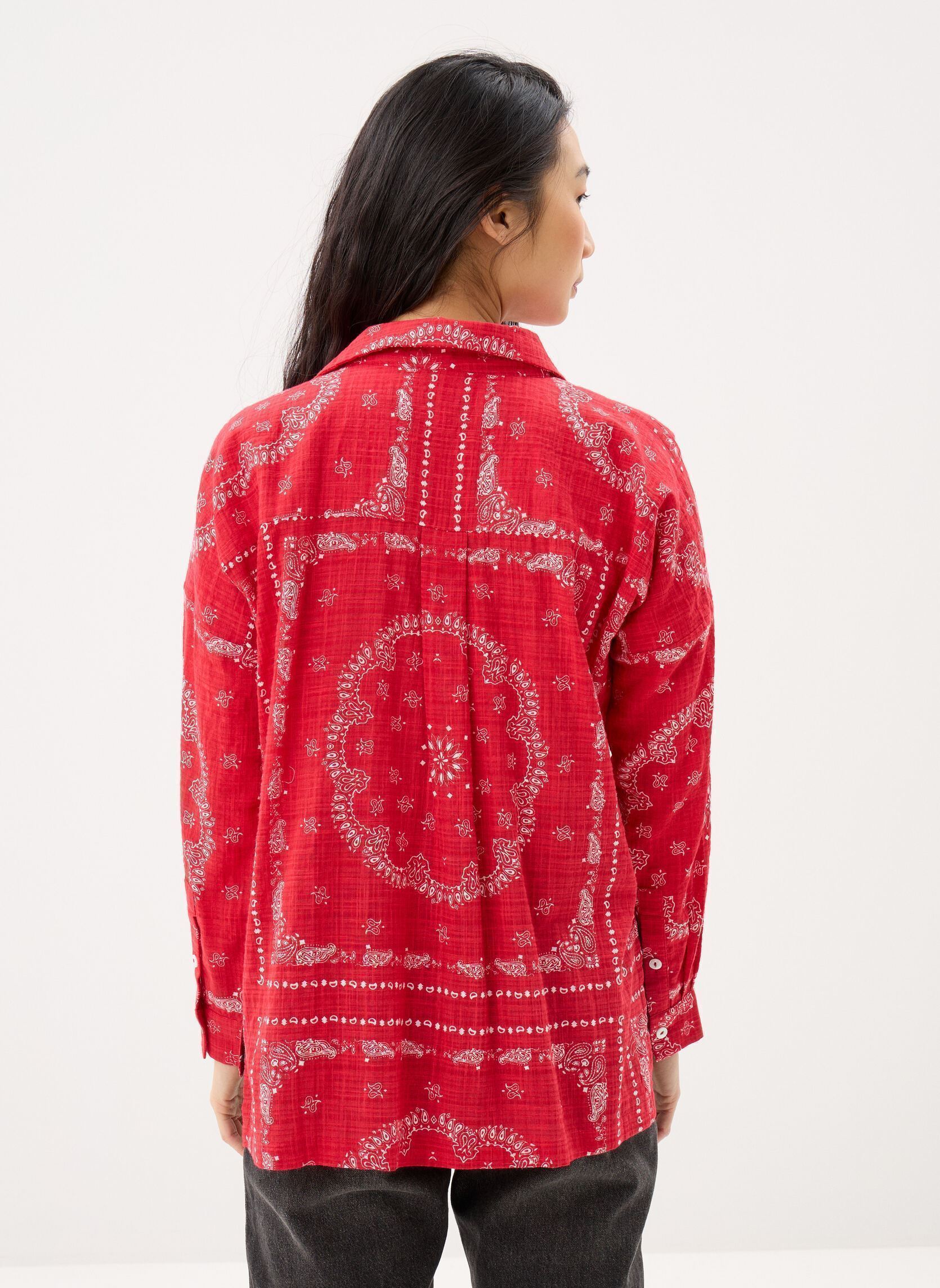 Kurzarm-Hemden 9 . Chemise Ml Bandana damen rot Stella Forest Kurzarm-Hemden 9 . Chemise Ml Bandana damen rot Rouge