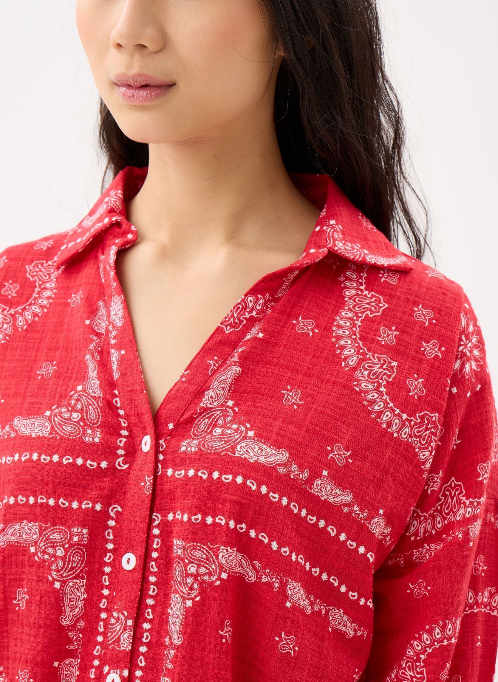 Kurzarm-Hemden 9 . Chemise Ml Bandana damen rot Stella Forest Kurzarm-Hemden 9 . Chemise Ml Bandana damen rot Rouge