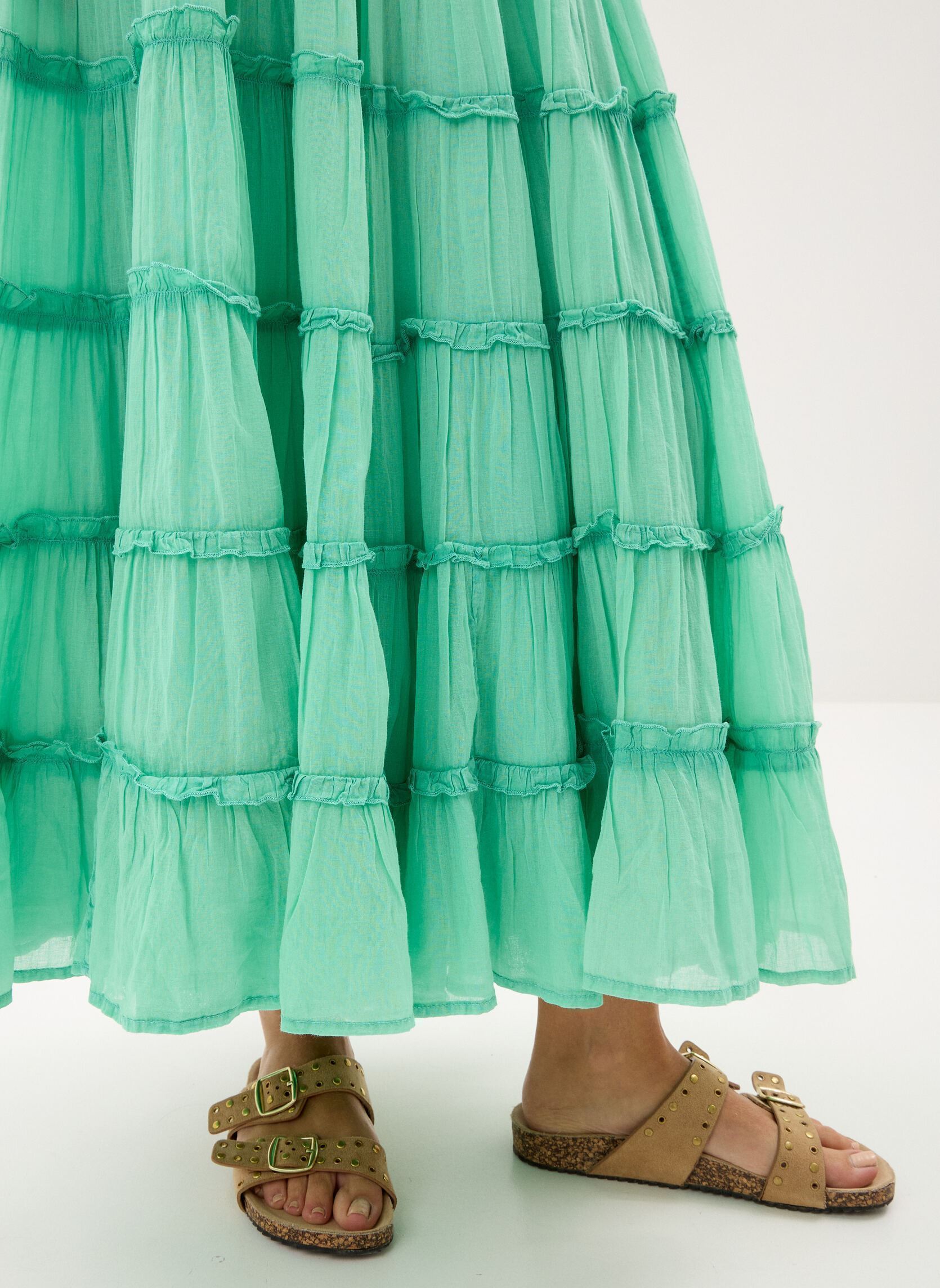 Faldas largas 301 . Jupe Maxi Gaia mujer verde Stella Forest Faldas largas 301 . Jupe Maxi Gaia mujer verde CELADON
