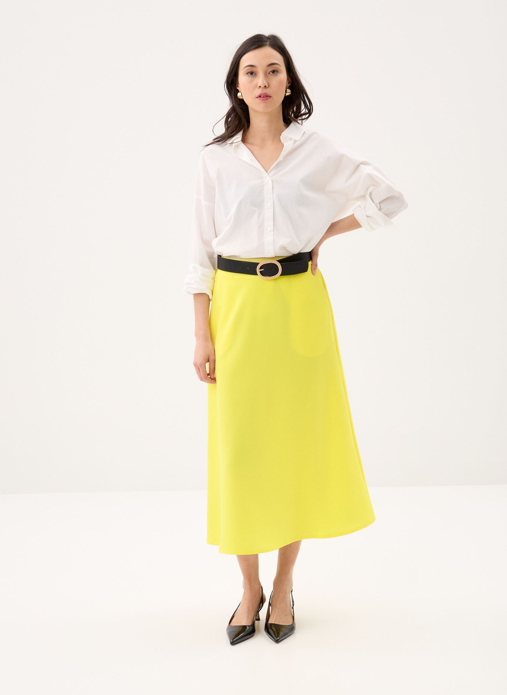 Lange Röcke 306 . Jupe Long Gala damen gelb Stella Forest Lange Röcke 306 . Jupe Long Gala damen gelb JAUNE