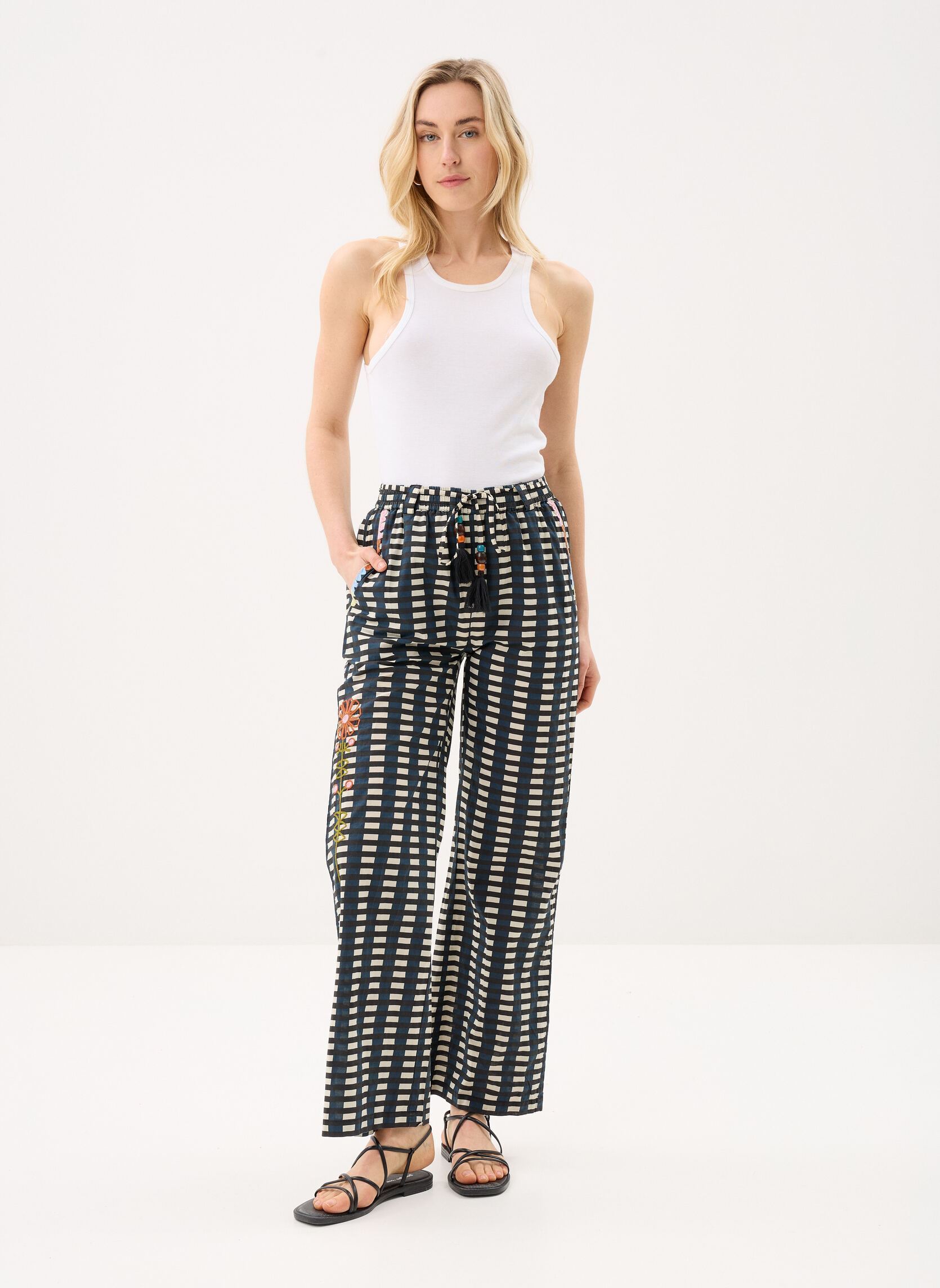 Pantalons larges 128 . Pantalon Flora femme multicolore Stella Forest Pantalons larges 128 . Pantalon Flora femme multicolore MULTICOLOR