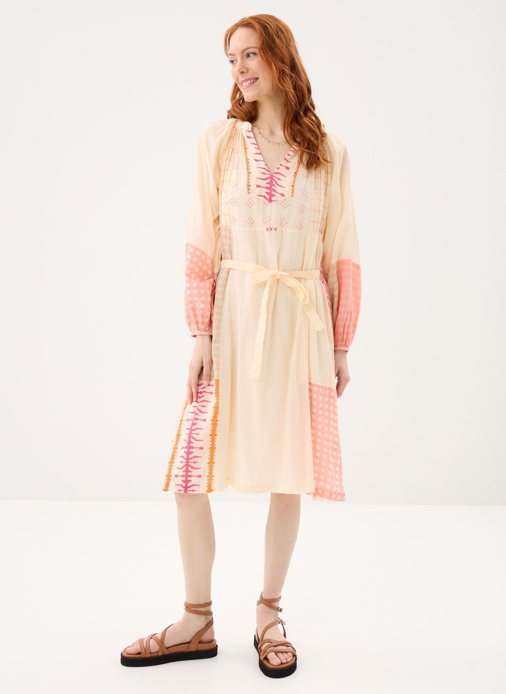 Lange Kleider 121 . Robe Long Ml Maya damen weiß Stella Forest Lange Kleider 121 . Robe Long Ml Maya damen weiß ECRU