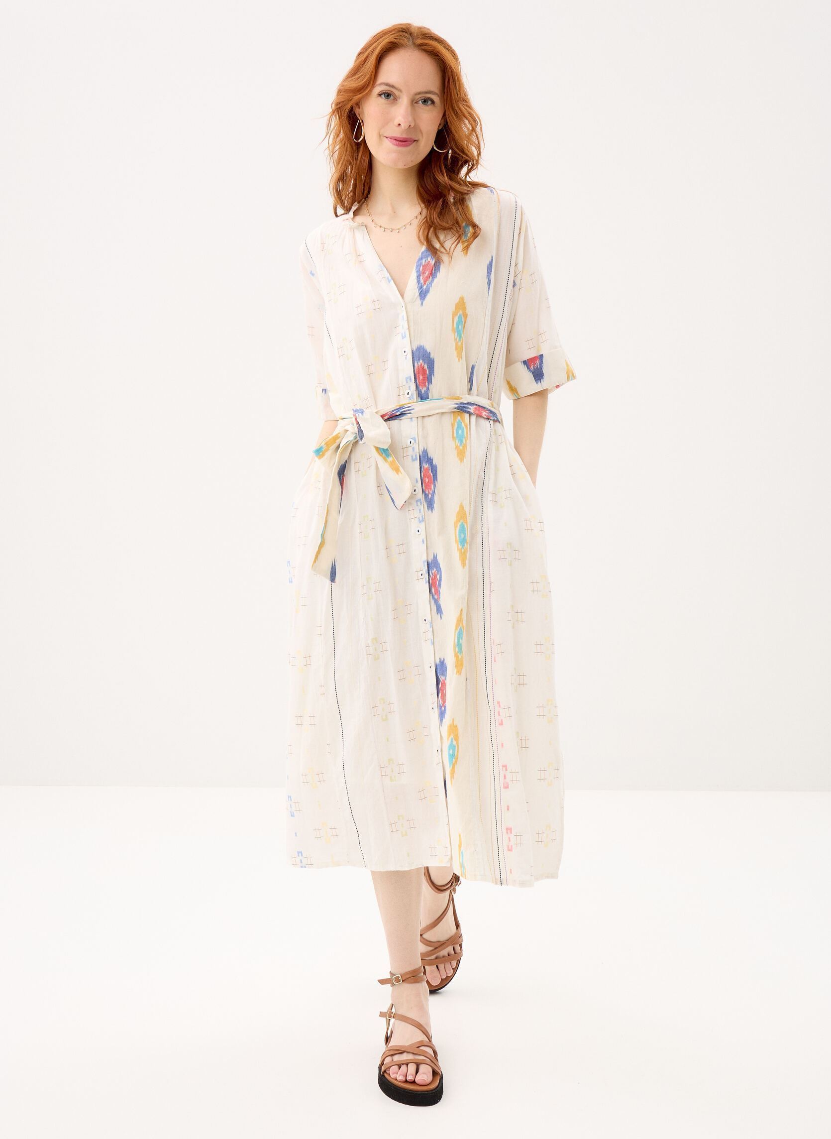 Lange Kleider 112 . Robe Long Mc Kaia damen weiß Stella Forest Lange Kleider 112 . Robe Long Mc Kaia damen weiß Ecru