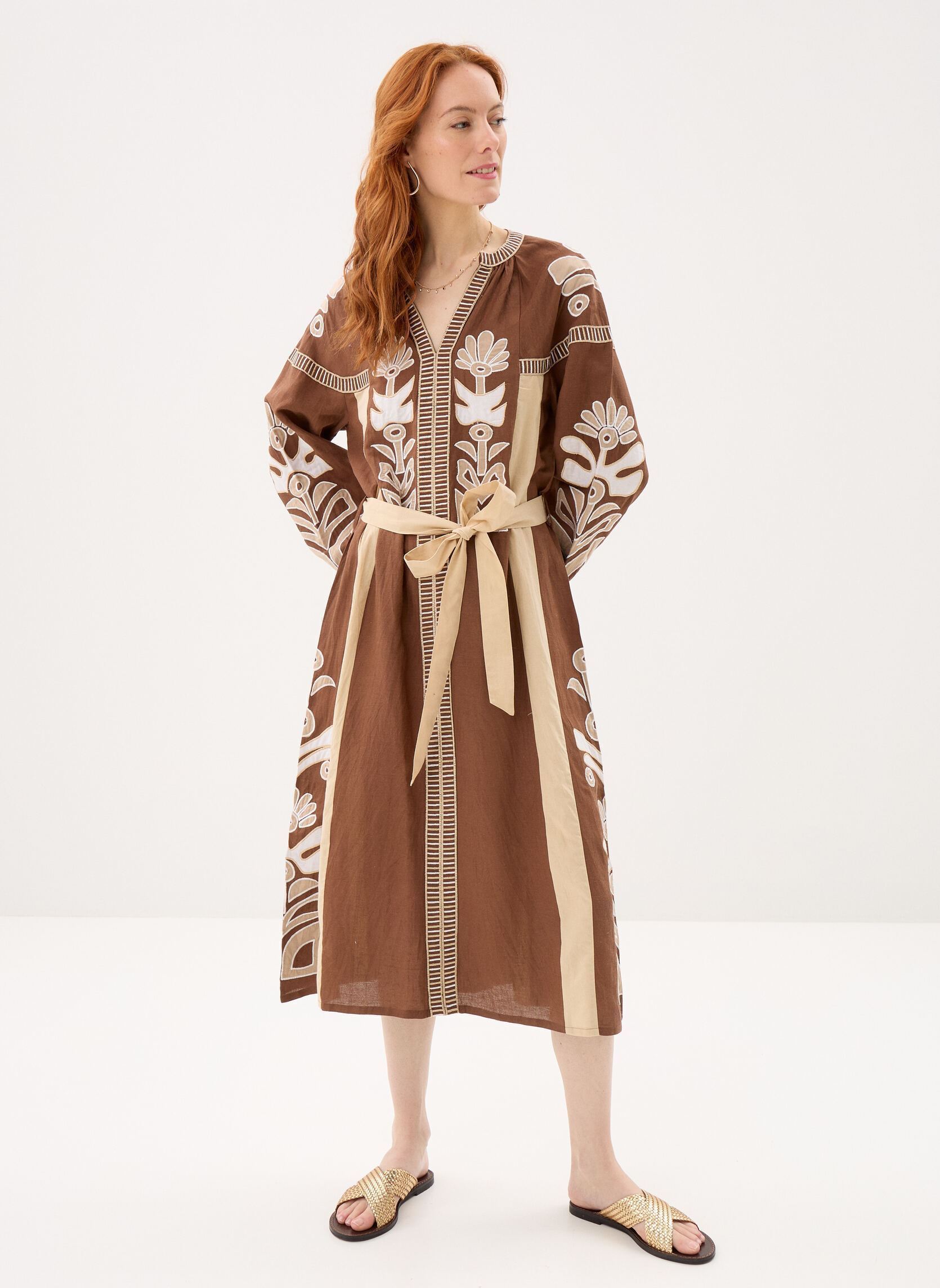 Lange Kleider 114 . Robe Long Ml Anouck damen braun Stella Forest Lange Kleider 114 . Robe Long Ml Anouck damen braun CHOCO