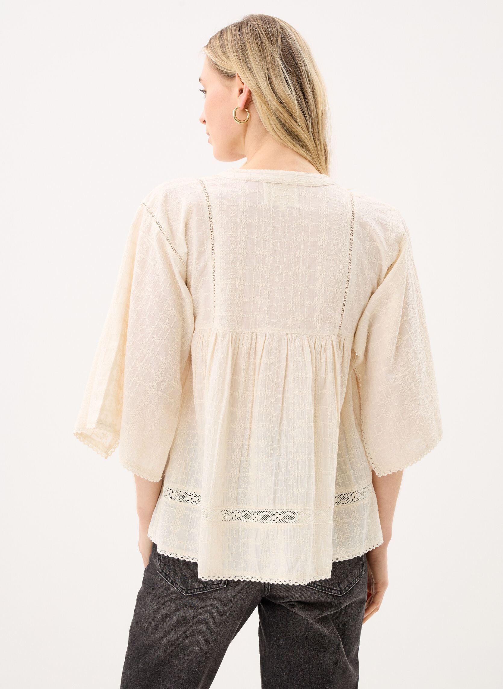 Blouses manches courtes 109 . Tunique 3/4 Eloise femme blanc Stella Forest Blouses manches courtes 109 . Tunique 3/4 Eloise femme blanc ECRU