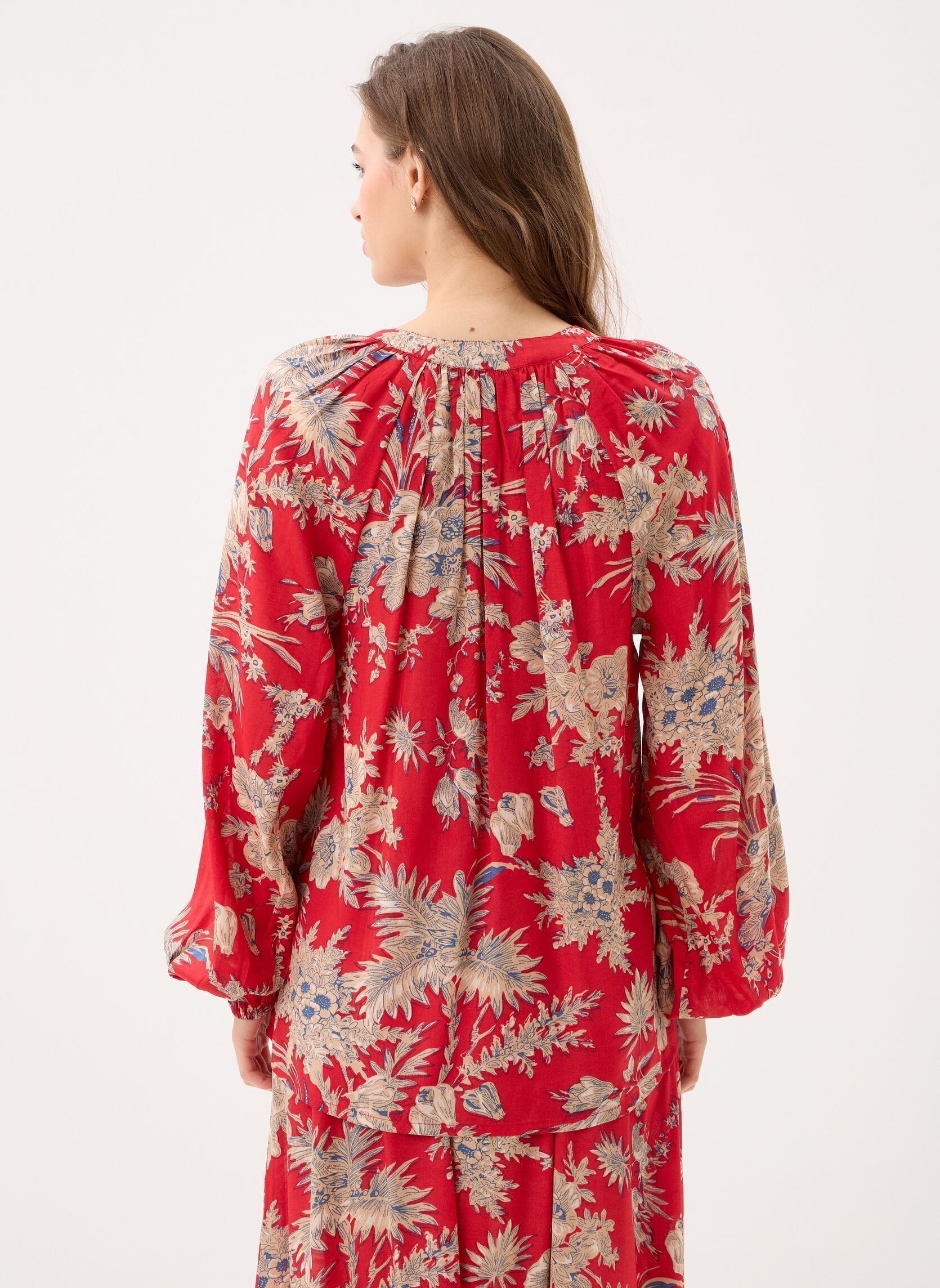 Langarm-Blusen 13 . Tunique Ml Flavie damen rot Stella Forest Langarm-Blusen 13 . Tunique Ml Flavie damen rot ROUGE
