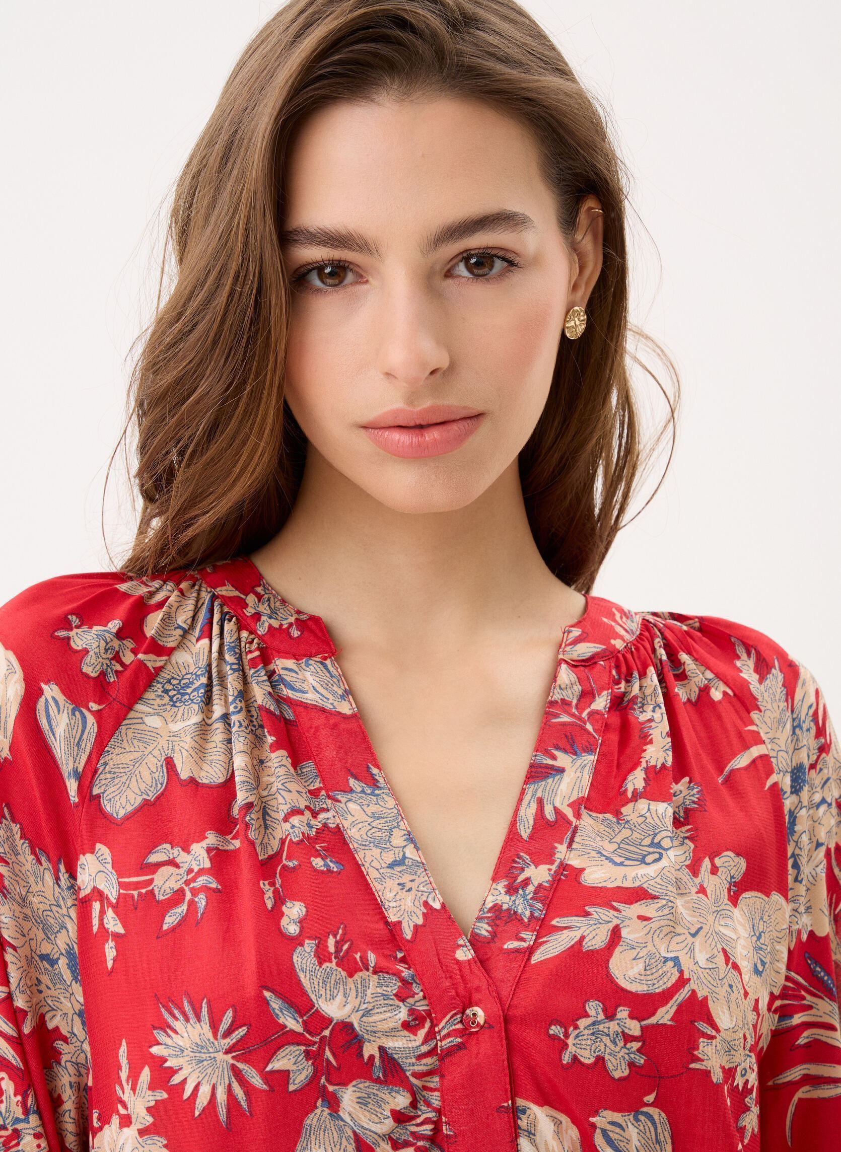 Langarm-Blusen 13 . Tunique Ml Flavie damen rot Stella Forest Langarm-Blusen 13 . Tunique Ml Flavie damen rot ROUGE