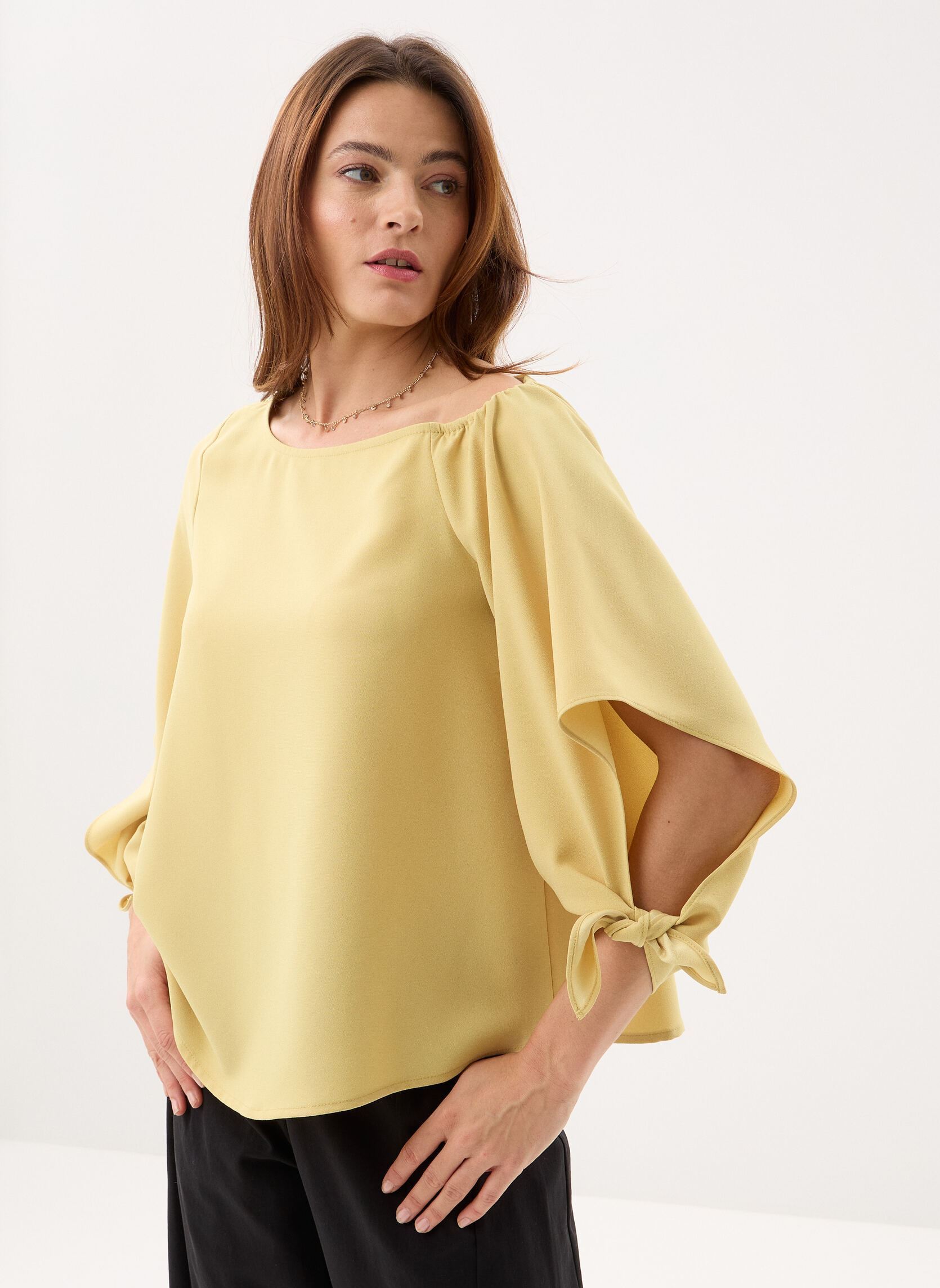Blouses manches longues 306 . Tunique Ml Gala femme beige Stella Forest Blouses manches longues 306 . Tunique Ml Gala femme beige RAFIA