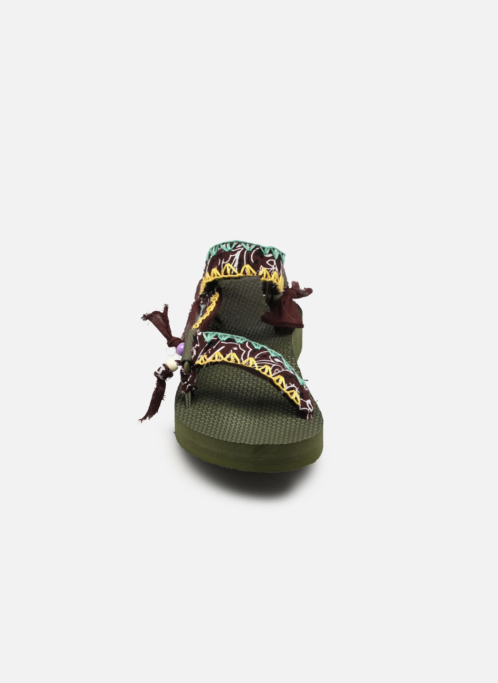 Platte sandalen TK KAKI dames meerkleurig Arizona Love Platte sandalen TK KAKI dames meerkleurig Choco kaki