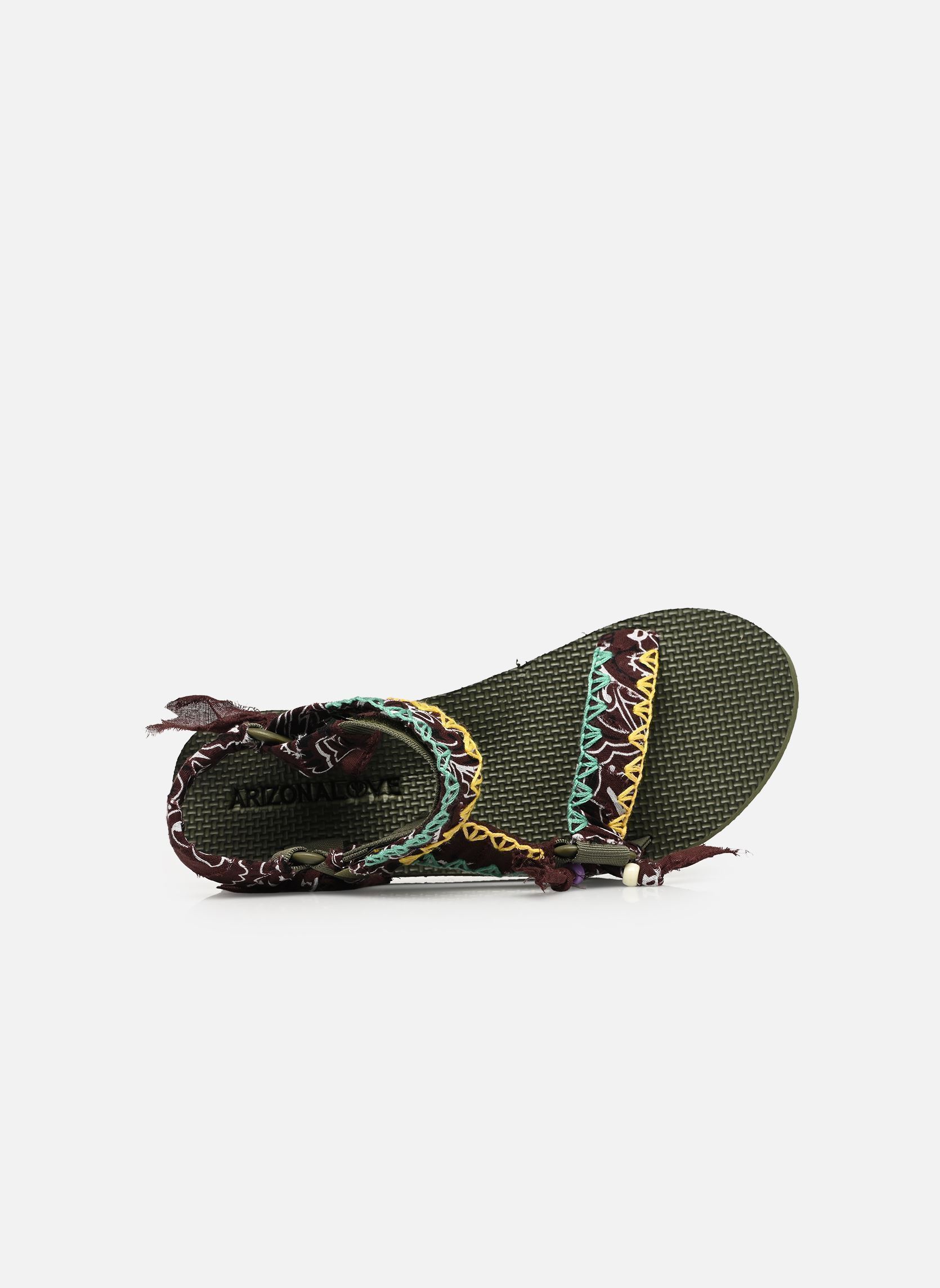 Platte sandalen TK KAKI dames meerkleurig Arizona Love Platte sandalen TK KAKI dames meerkleurig Choco kaki