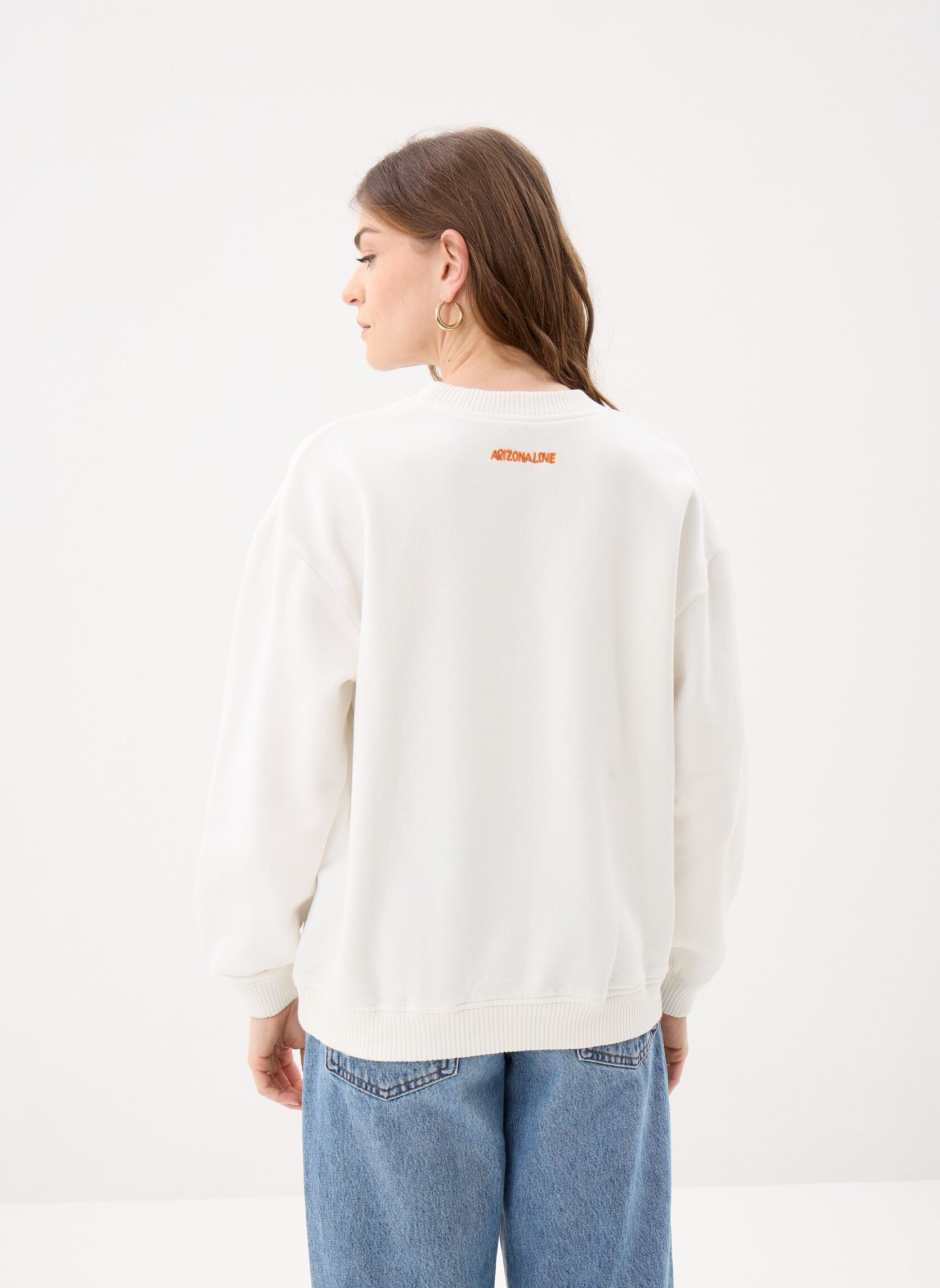 Hoodies ALAN SWEAT dames wit Arizona Love Hoodies ALAN SWEAT dames wit White