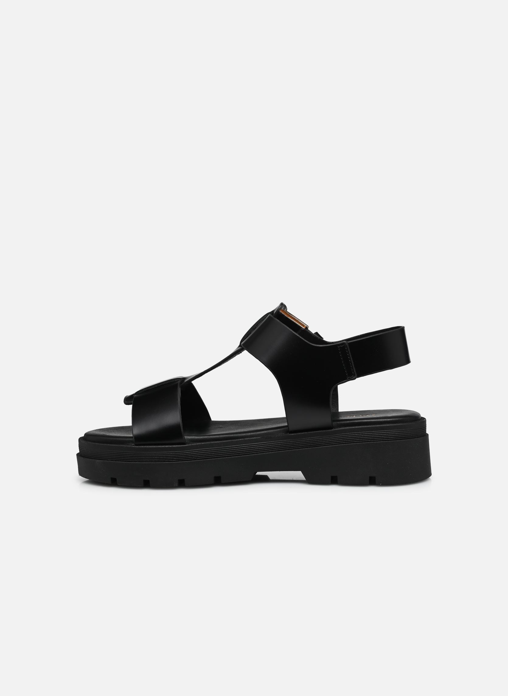 Sandales compensées et plateformes LISBONNE femme noir Jonak Sandales compensées et plateformes LISBONNE femme noir Cuir noir
