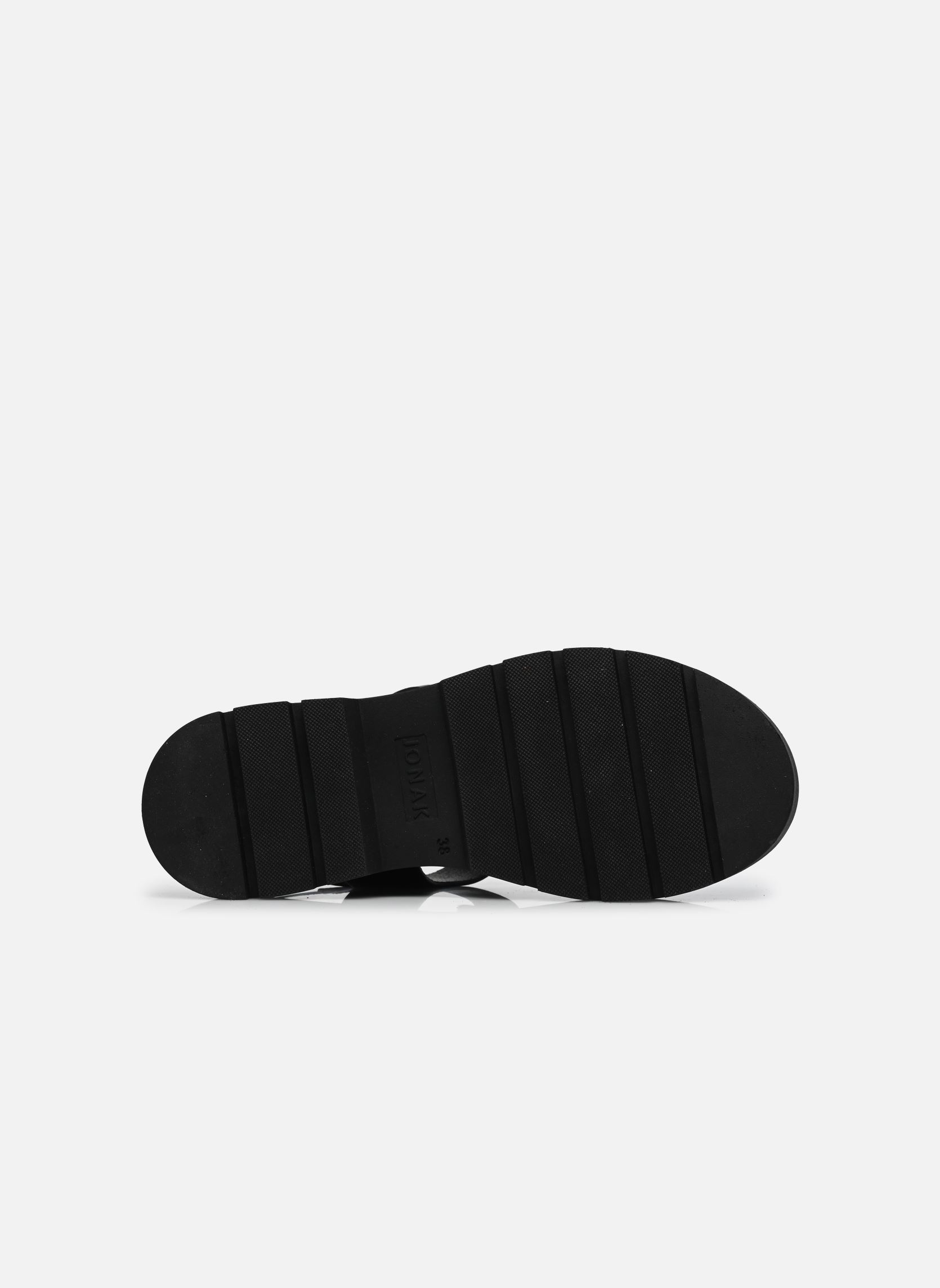 Sandales compensées et plateformes LISBONNE femme noir Jonak Sandales compensées et plateformes LISBONNE femme noir Cuir noir