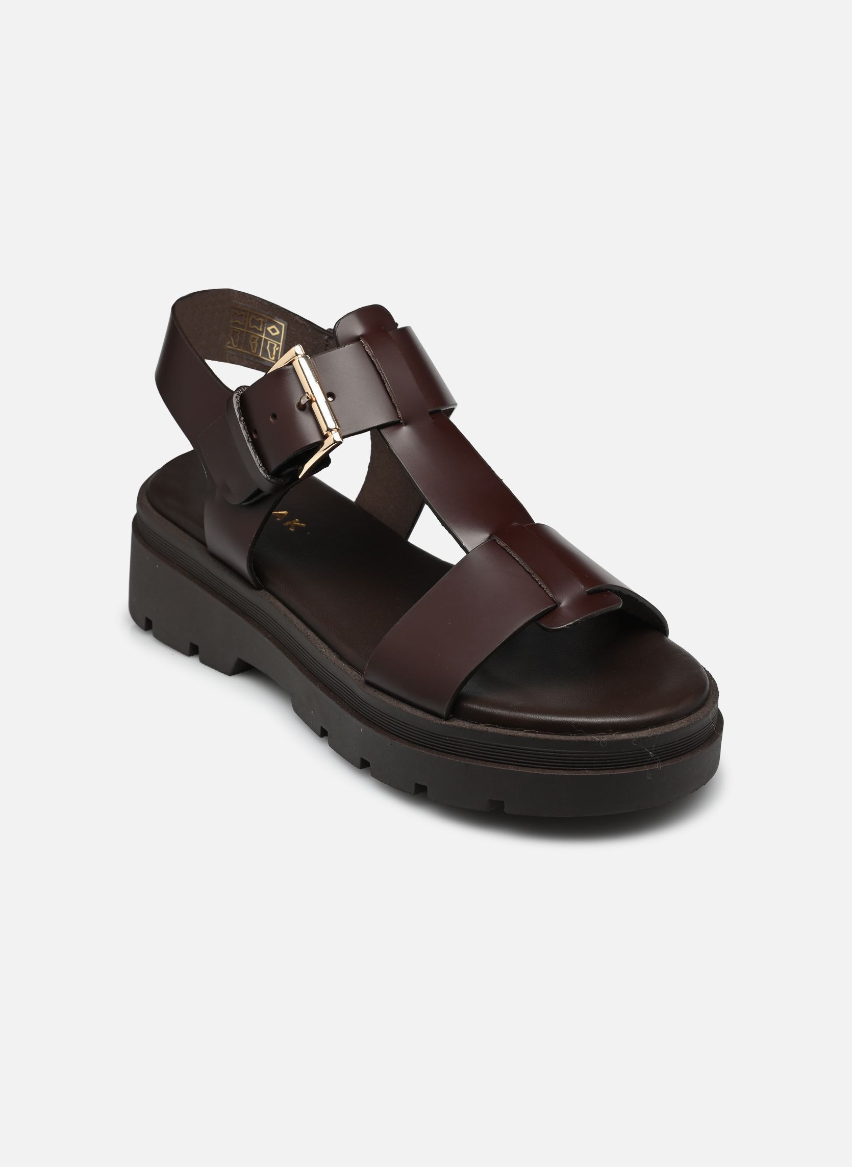 Sandales compensées et plateformes LISBONNE femme marron Jonak Sandales compensées et plateformes LISBONNE femme marron Cuir Marron