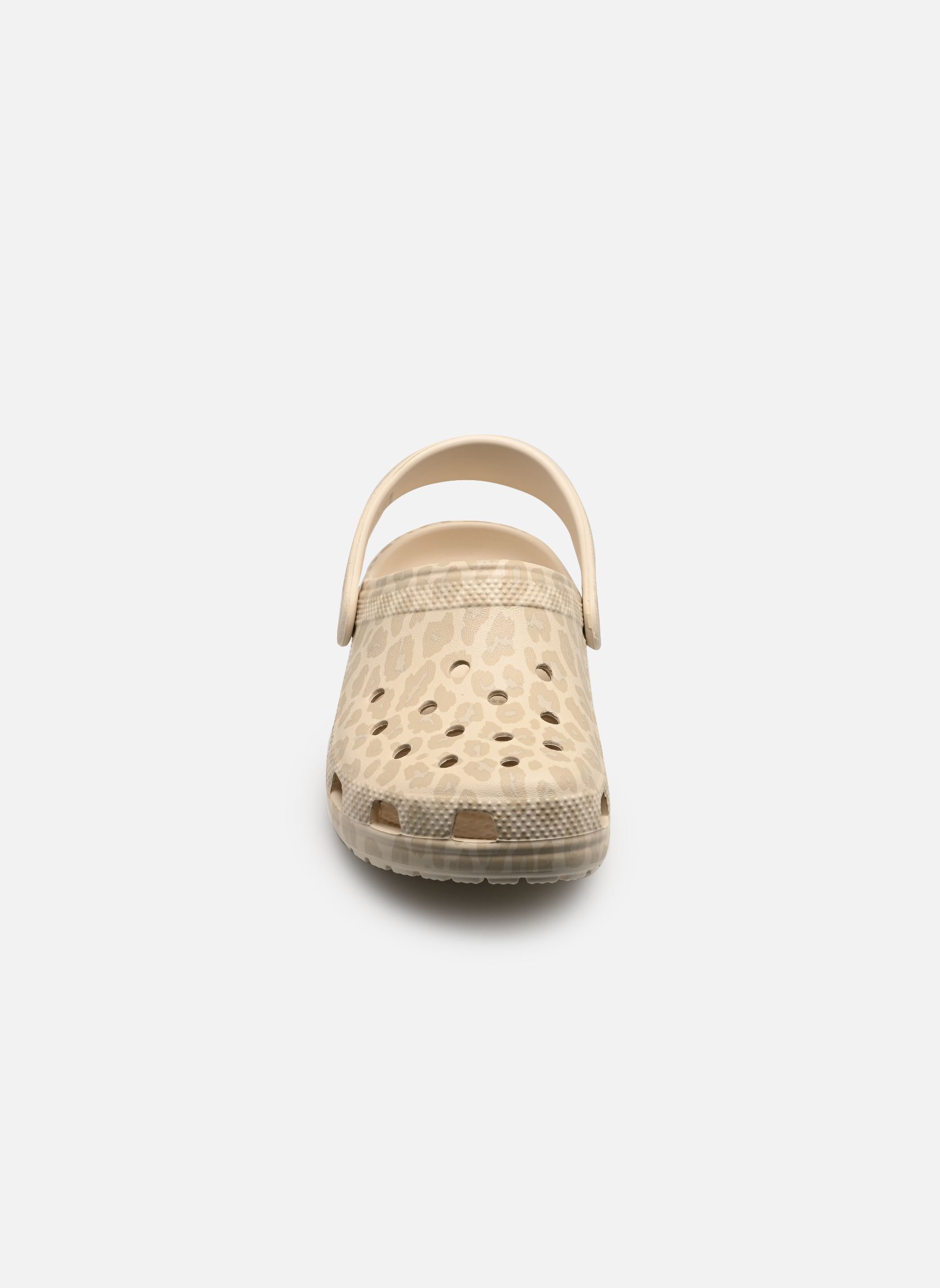 Pantoletten und Clogs Classic Animal Glitter Clog K beige Crocs Pantoletten und Clogs Classic Animal Glitter Clog K beige ALMOND TINT/LEOPARD