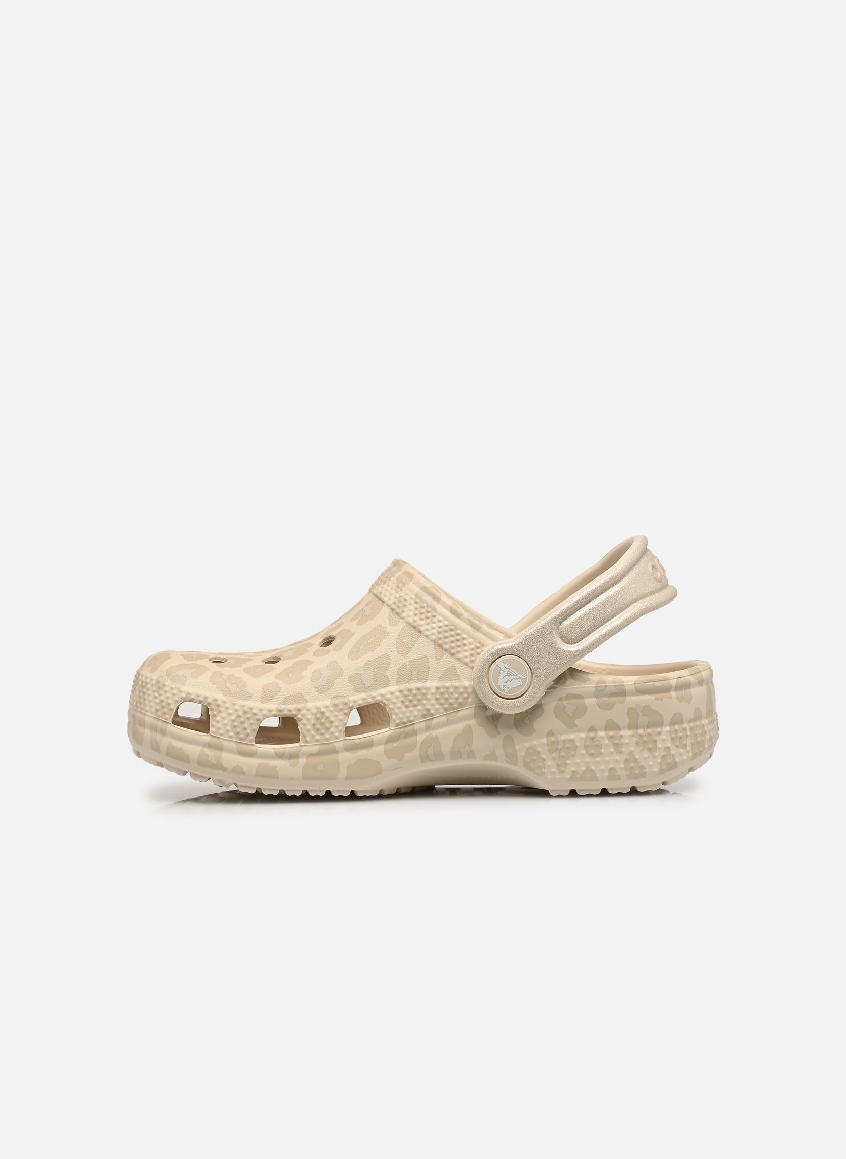 Pantoletten und Clogs Classic Animal Glitter Clog K beige Crocs Pantoletten und Clogs Classic Animal Glitter Clog K beige ALMOND TINT/LEOPARD