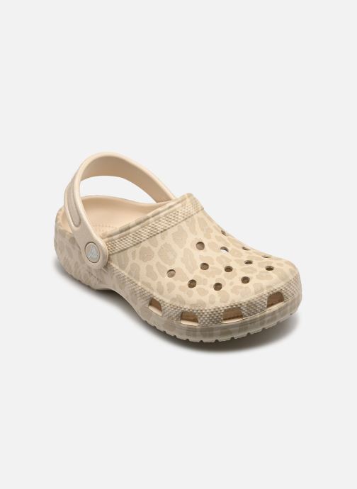 Crocs Pantoletten und Clogs Classic Animal Glitter Clog K beige