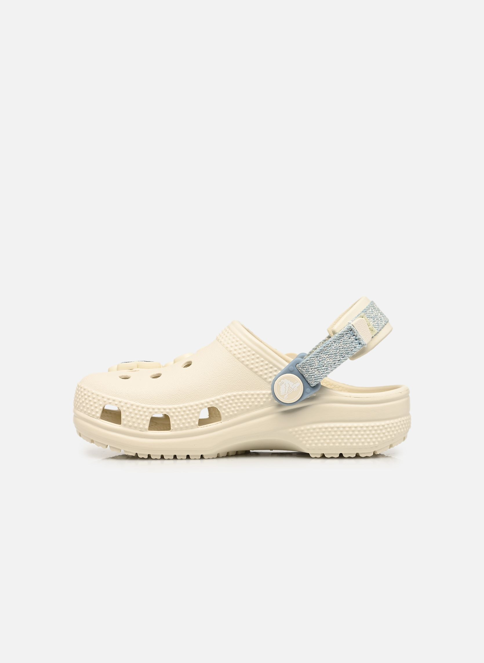 Pantoletten und Clogs Clsc Dnm Flwr Adj Backstrap K weiß Crocs Pantoletten und Clogs Clsc Dnm Flwr Adj Backstrap K weiß Summit White