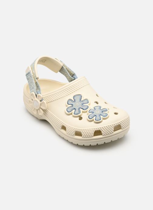 Crocs Mules et sabots Clsc Dnm Flwr Adj Backstrap K blanc