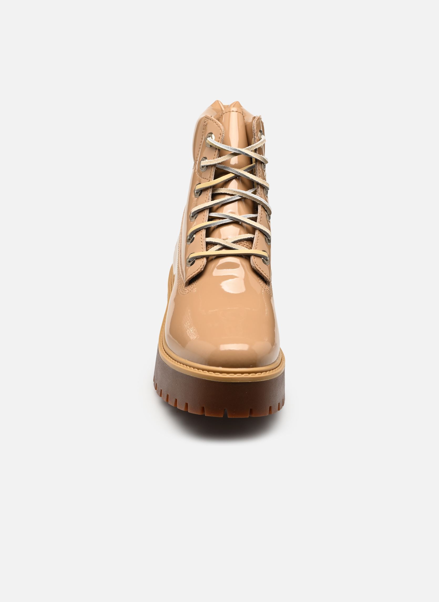 Geschnürte Stiefeletten 6 IN LACE WATERPROOF BOOT damen beige Timberland Geschnürte Stiefeletten 6 IN LACE WATERPROOF BOOT damen beige MD BEIGE PATENT LEATHER