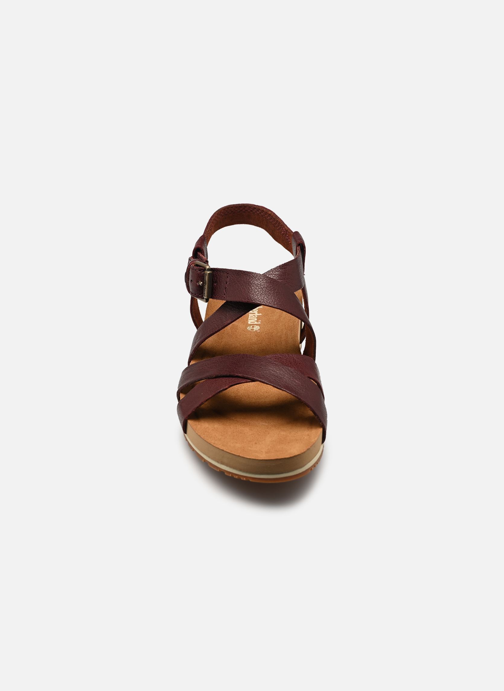 Platte sandalen BACKSTRAP SANDAL dames bordeaux Timberland Platte sandalen BACKSTRAP SANDAL dames bordeaux BURGUNDY FULL GRAIN